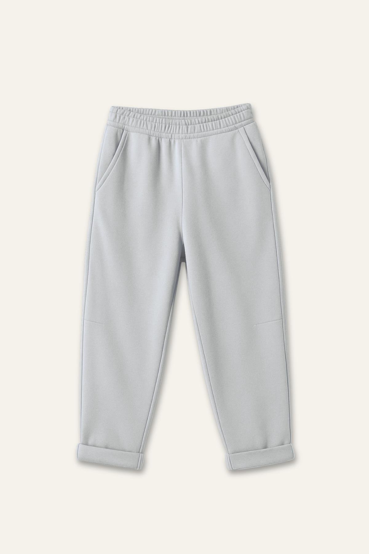 Kız Çocuk Fırçalı Tek Alt - Gri