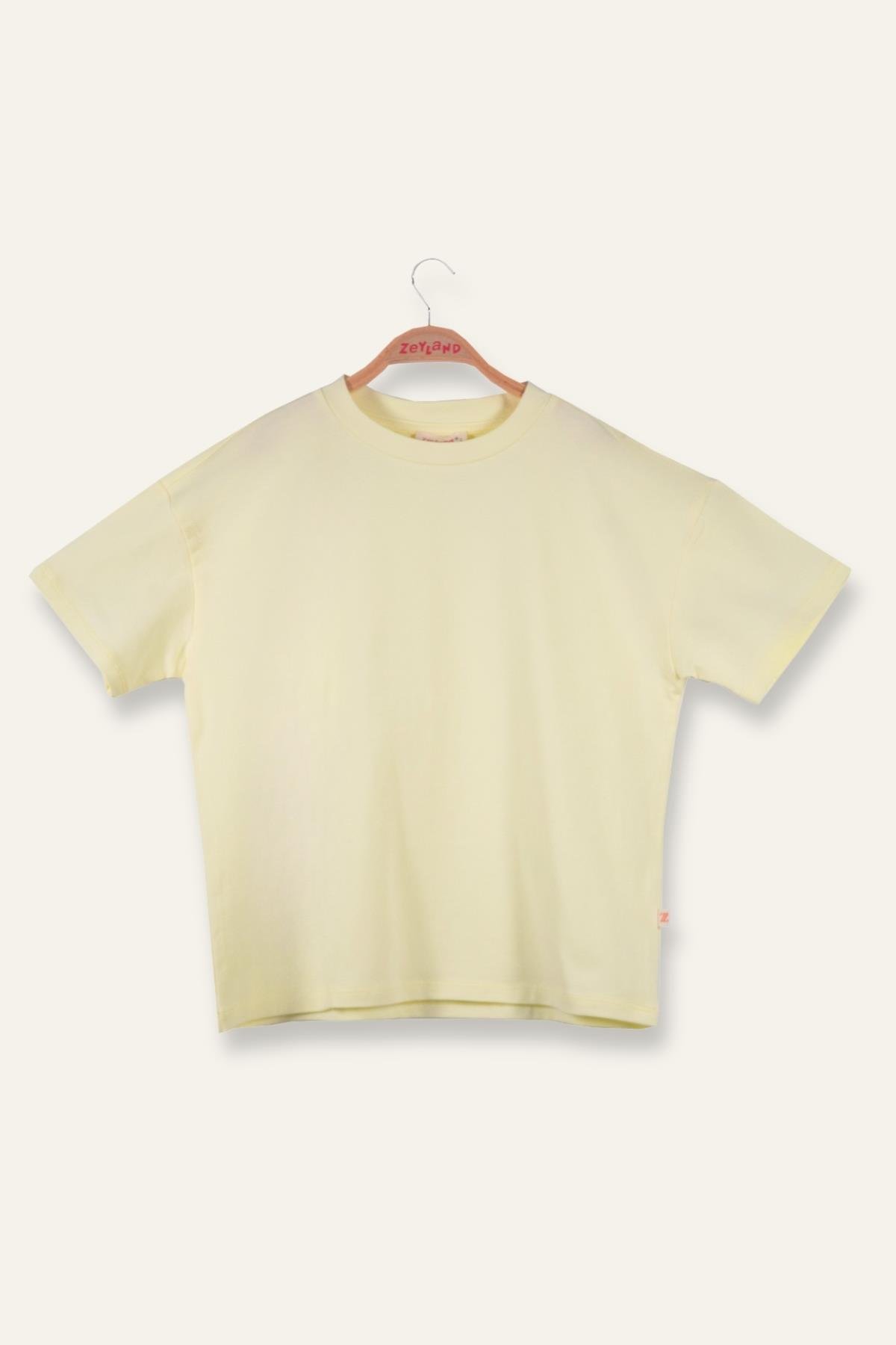 Unisex Çocuk Oversıze T-Shirt - Sarı