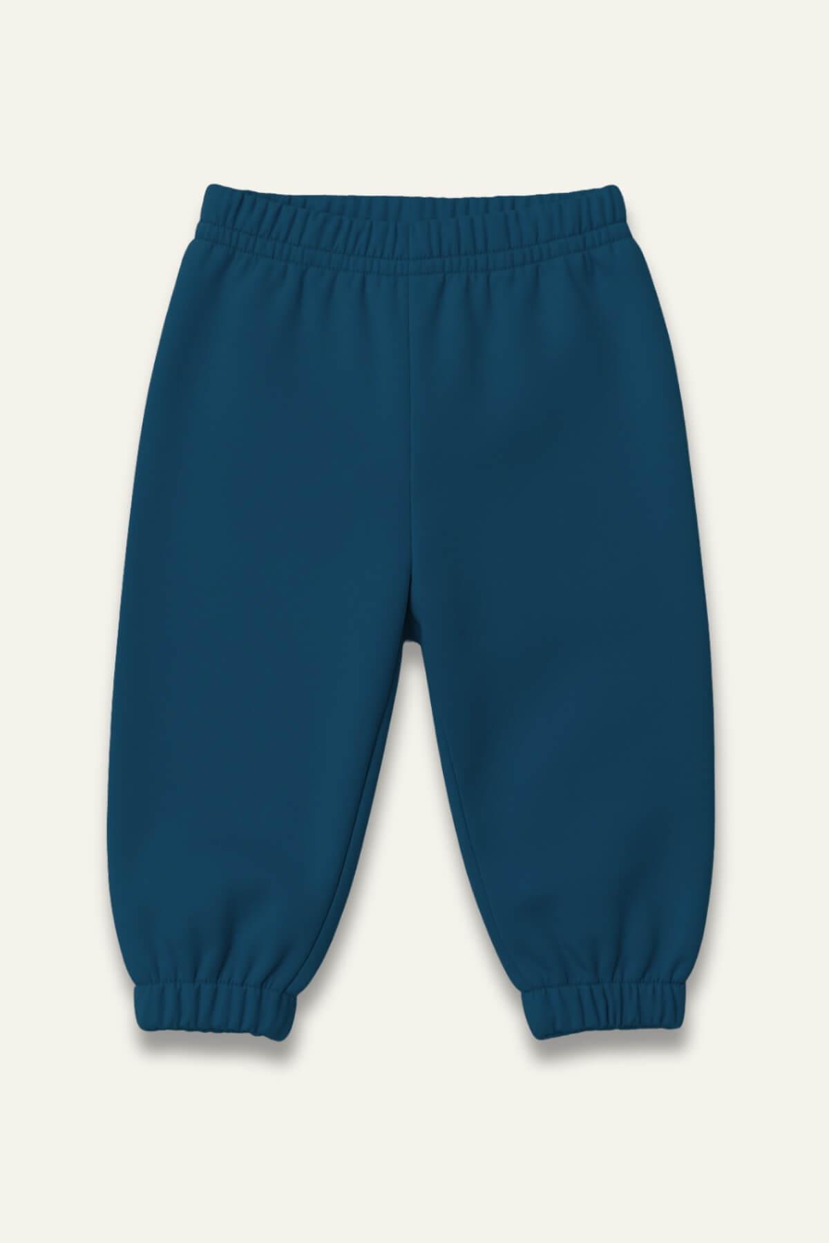 Unisex Bebek Basic Eşofman Altı - İndigo