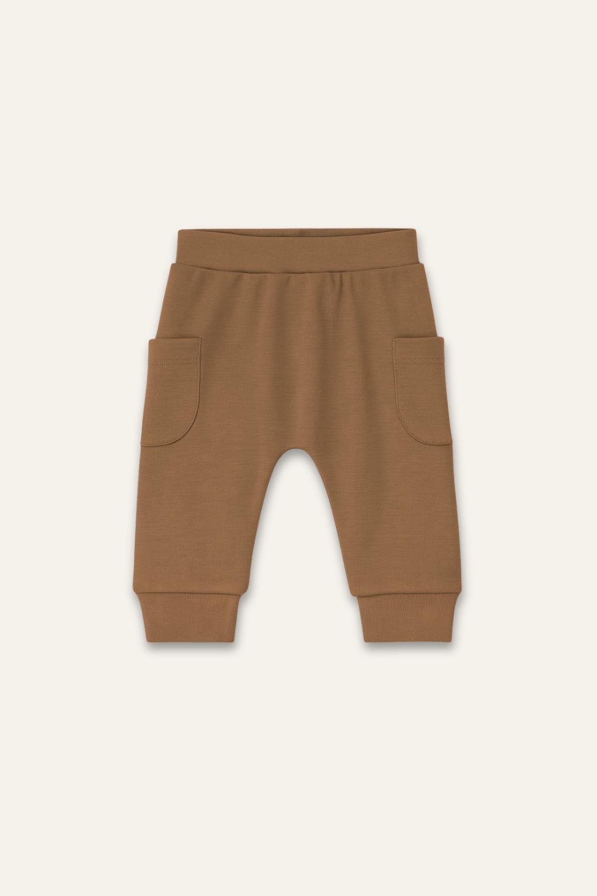 Unisex Bebek Organik İkili Takım - Bej