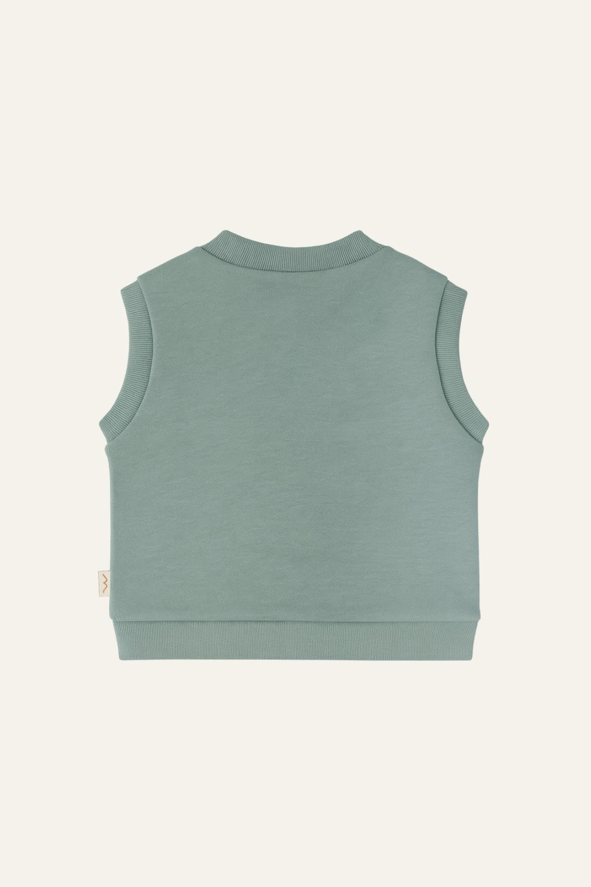 Unisex Bebek Organik Yelek - Mint