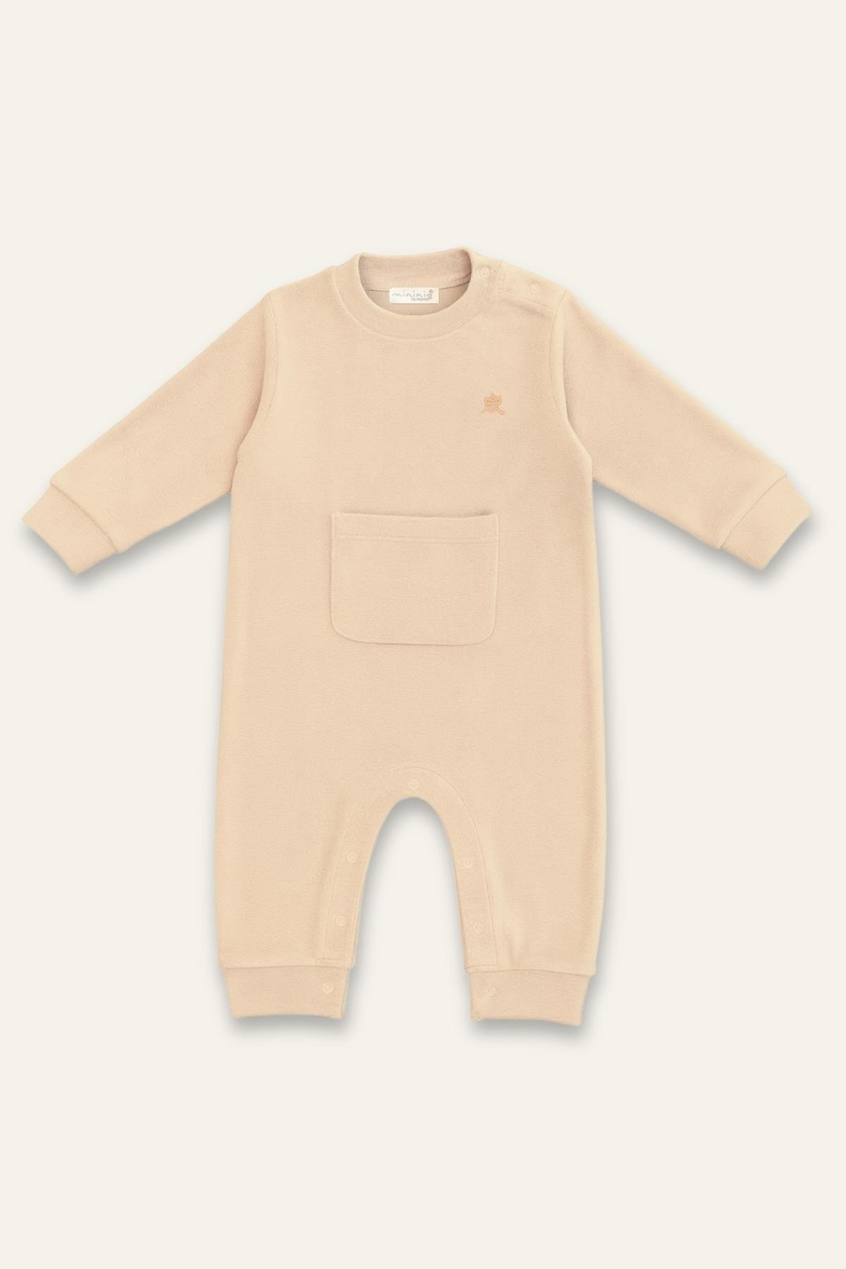 Unisex BebekKanguru Cepli PolarTulum - Bej
