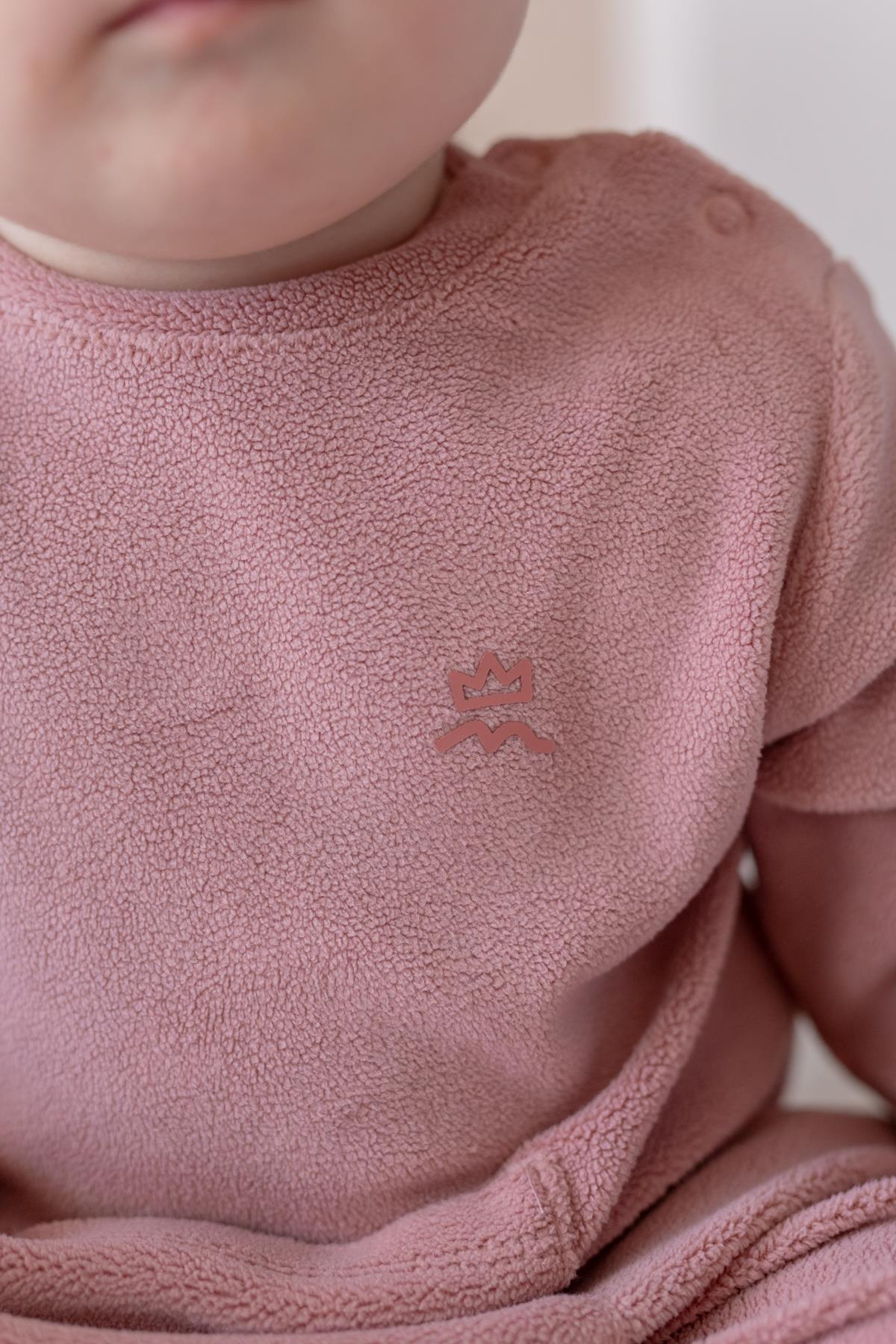 Unisex BebekKanguru Cepli PolarTulum - Pembe