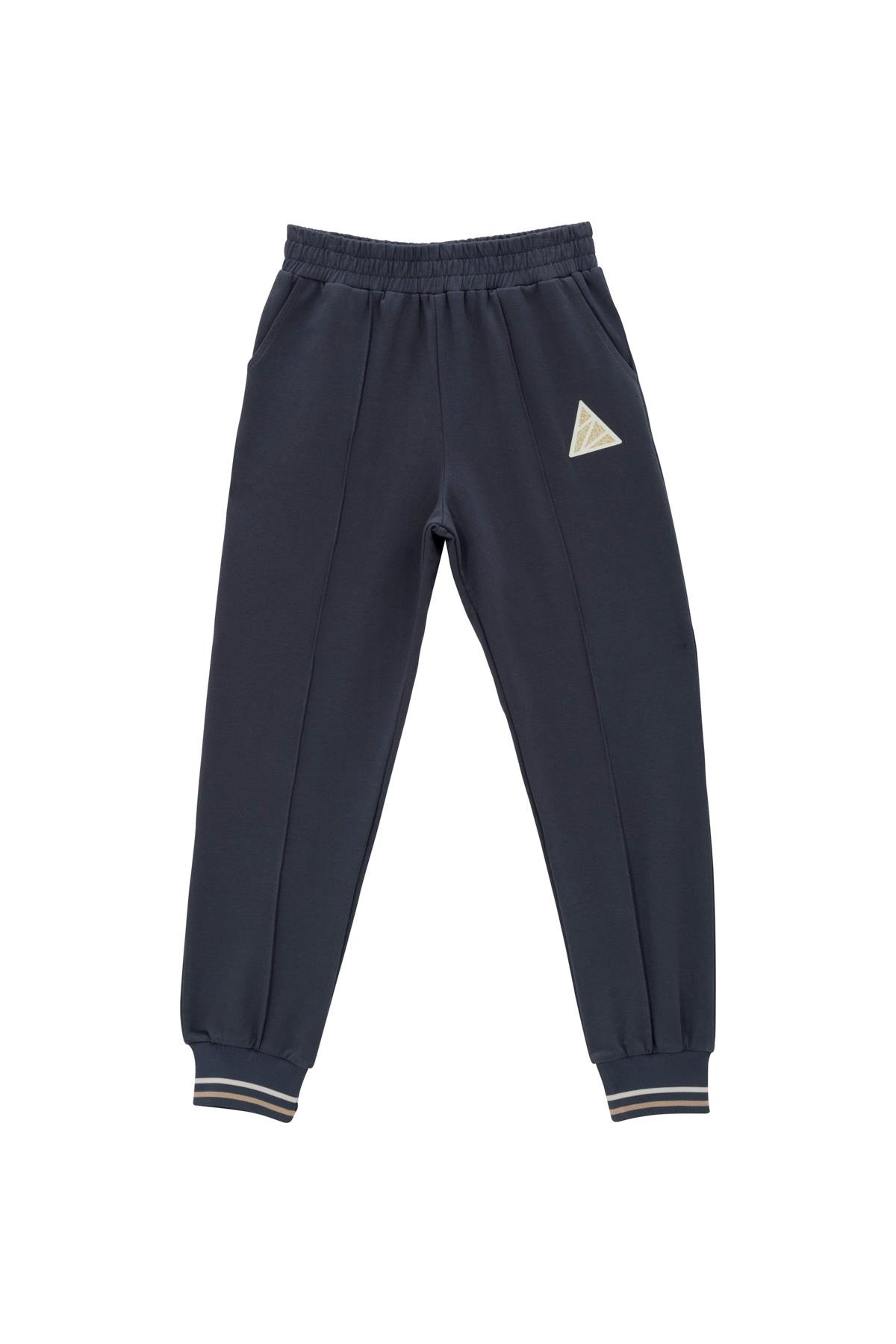 Unisex Çocuk Baskı Detaylı Eşofman Altı - Antrasit