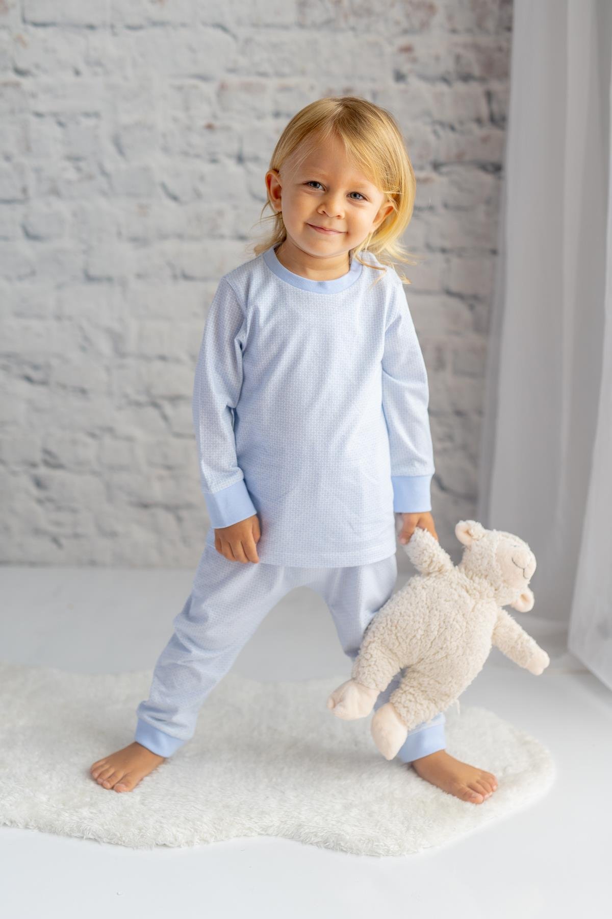 Unisex Bebek Desenli Pijama Takımı