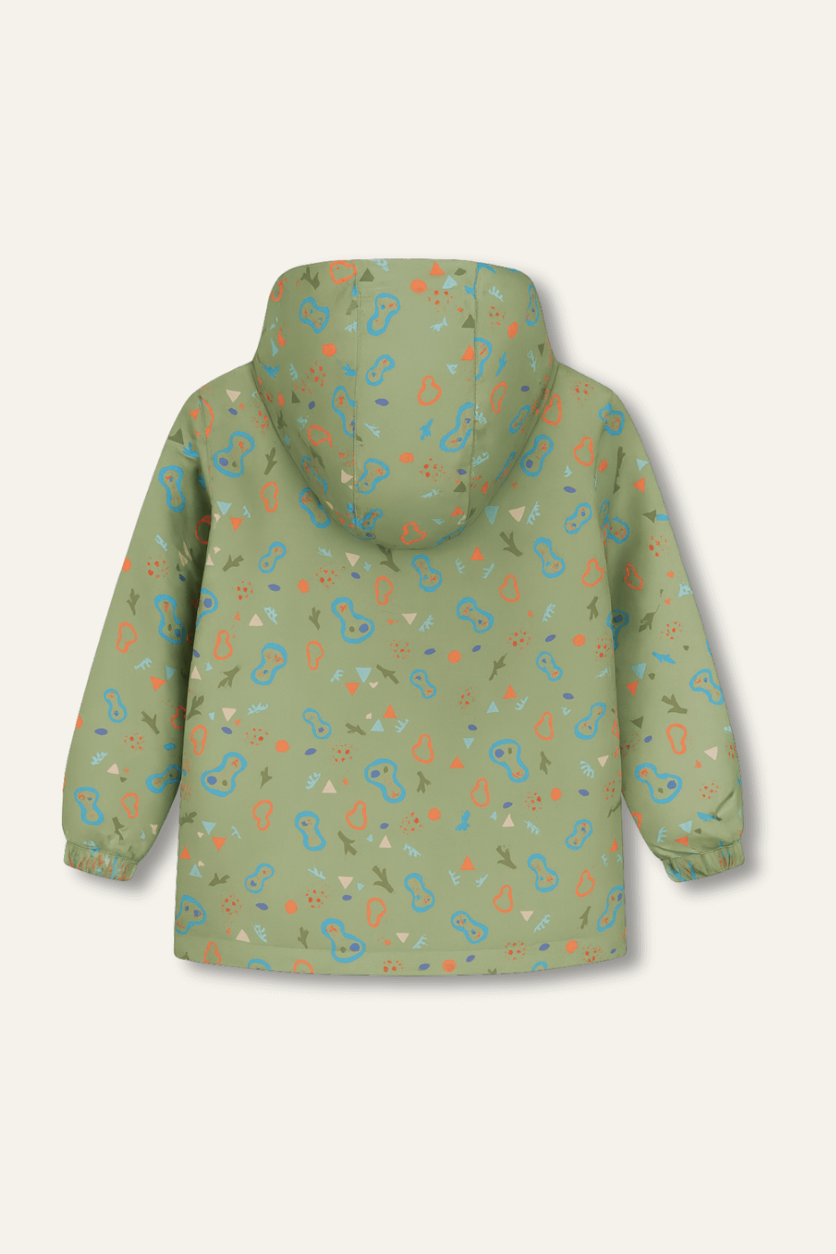 Unisex Çocuk Kapüşonlu Yağmurluk - Haki