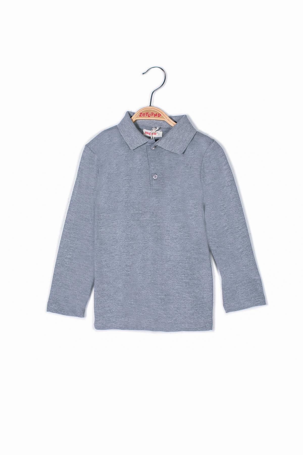 Unisex Çocuk Polo Yaka Uzun Kol T-shirt