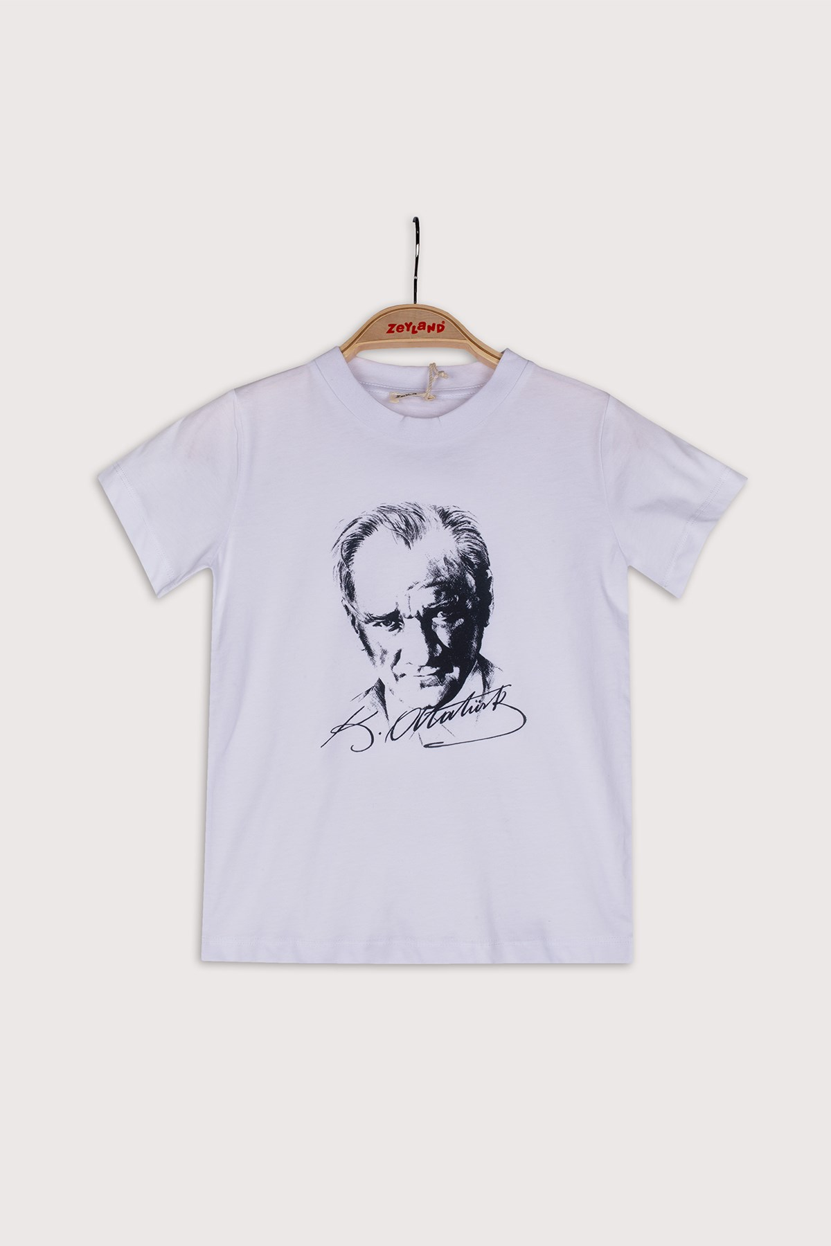 Ataturk Baskili Kisa Kollu T-shirt Unisex 4/5 - 11/12 Yas