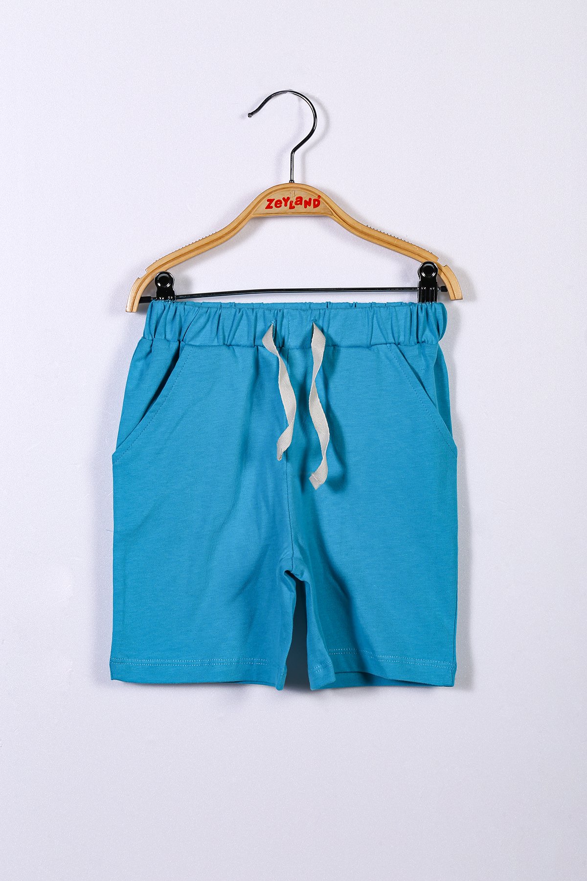 Unisex Çocuk Turkuaz Basic Şort (4-12yaş)