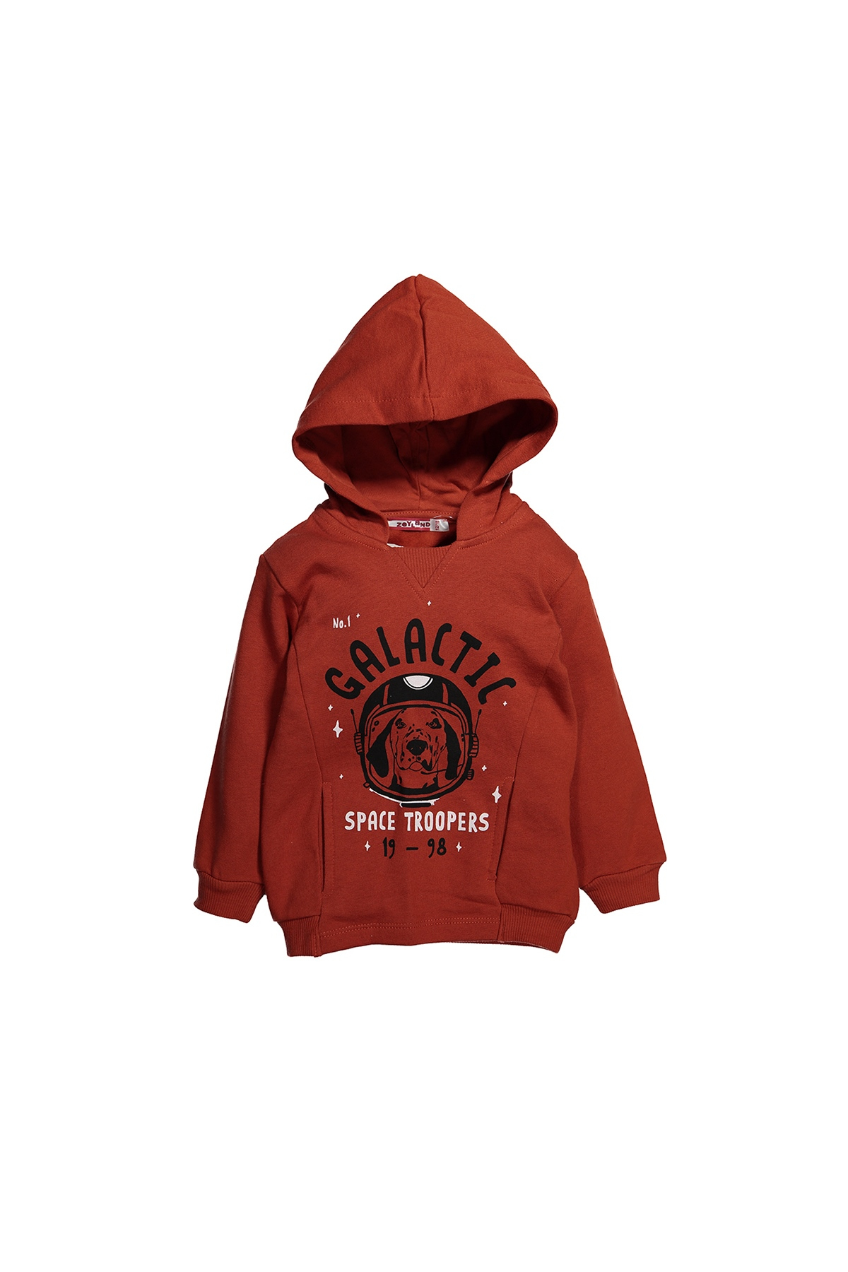 Baskili Kapüsonlu Sweatshirt (9ay-4yas)