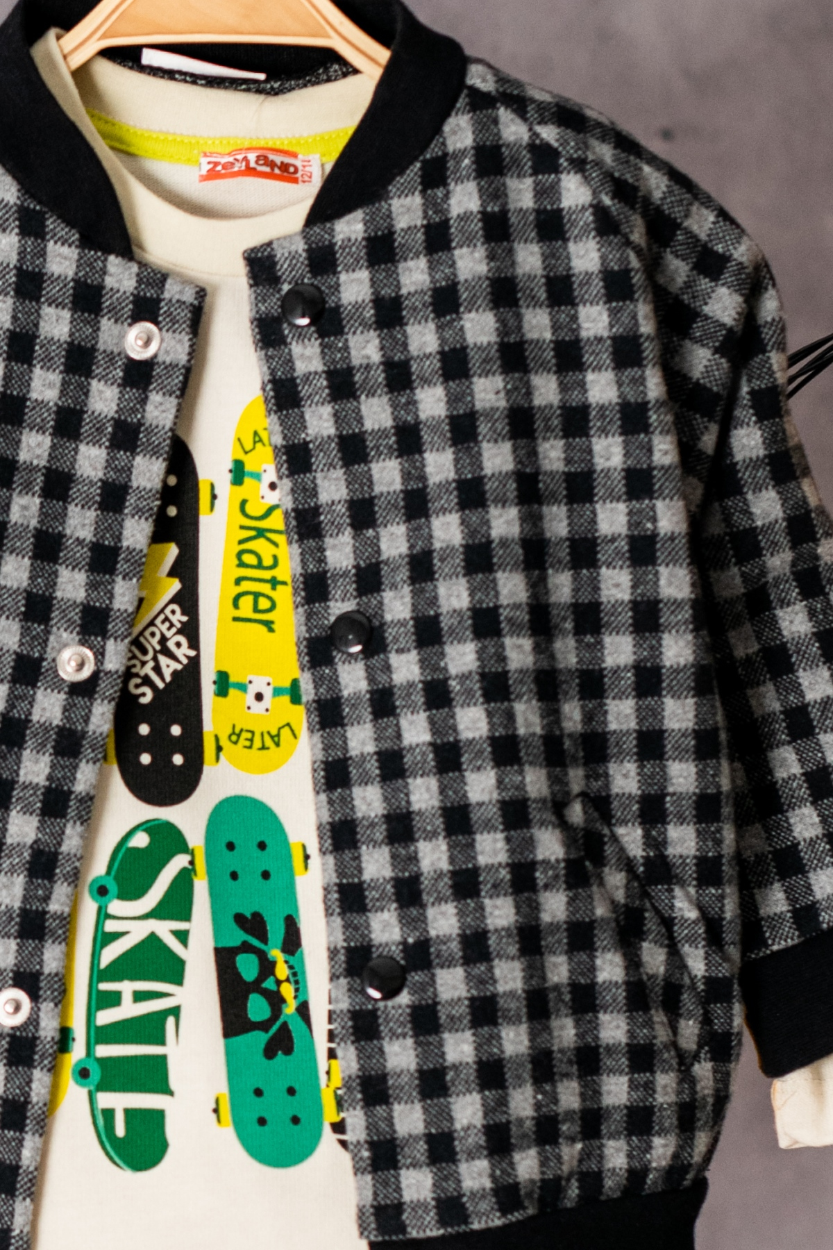 Bomber Ceket, Sweatshirt ve Salvar Pantolon Takim (6ay-4yas)