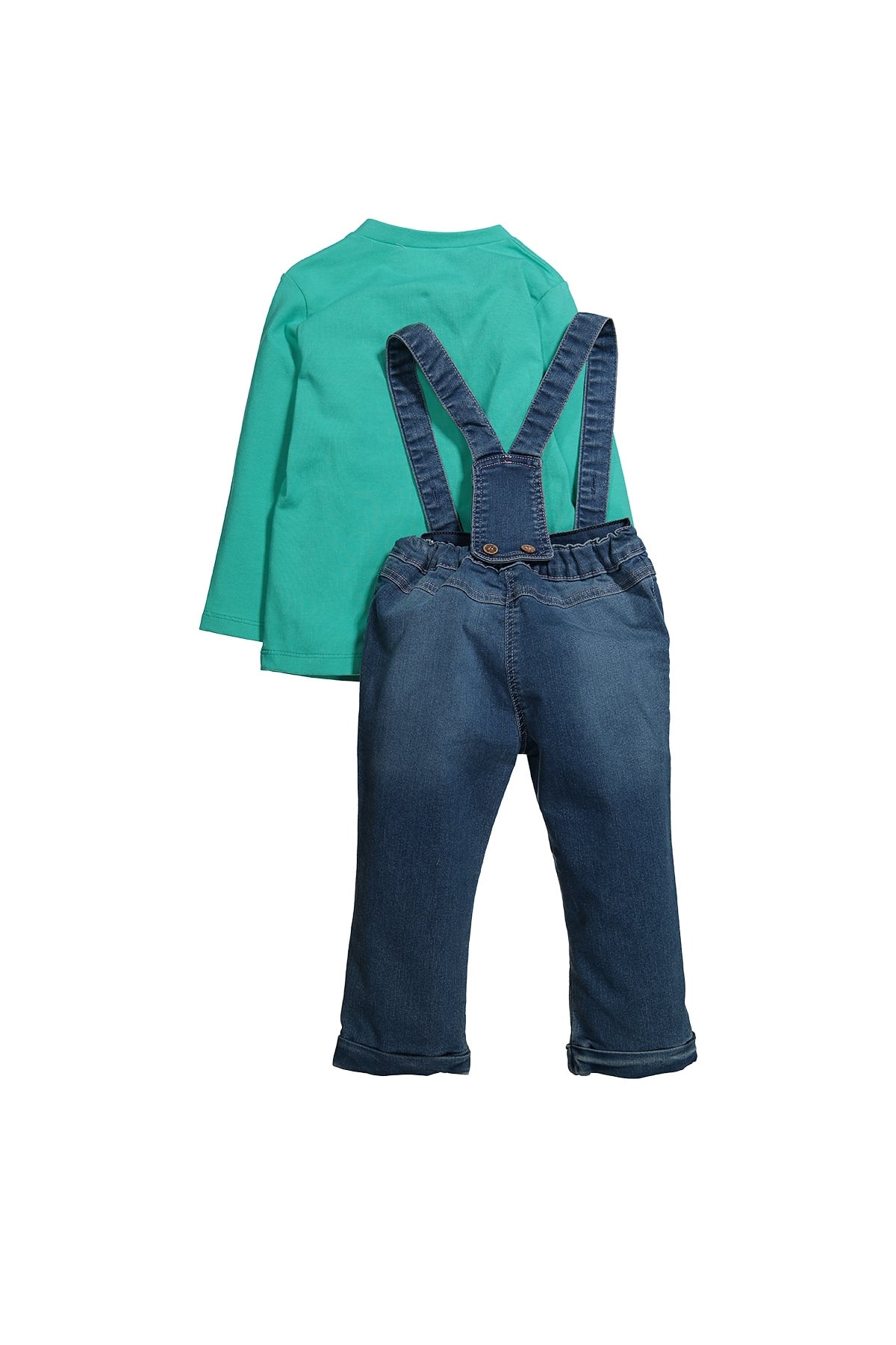 Çikarilabilir Askili Kot Pantolon ve T-shirt Takim (6ay-4yas)