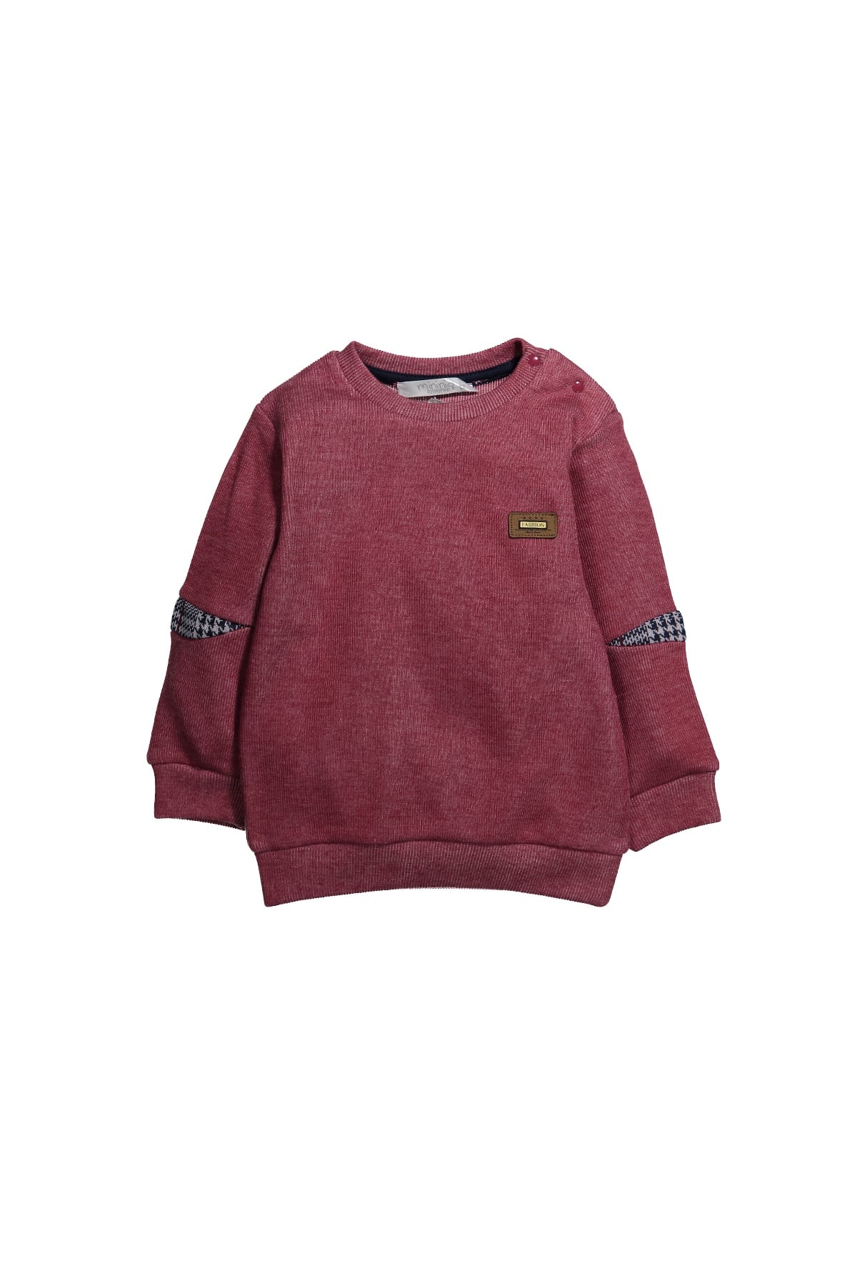 Dirsek Ekose Parçali Sweatshirt (9ay-4yas)