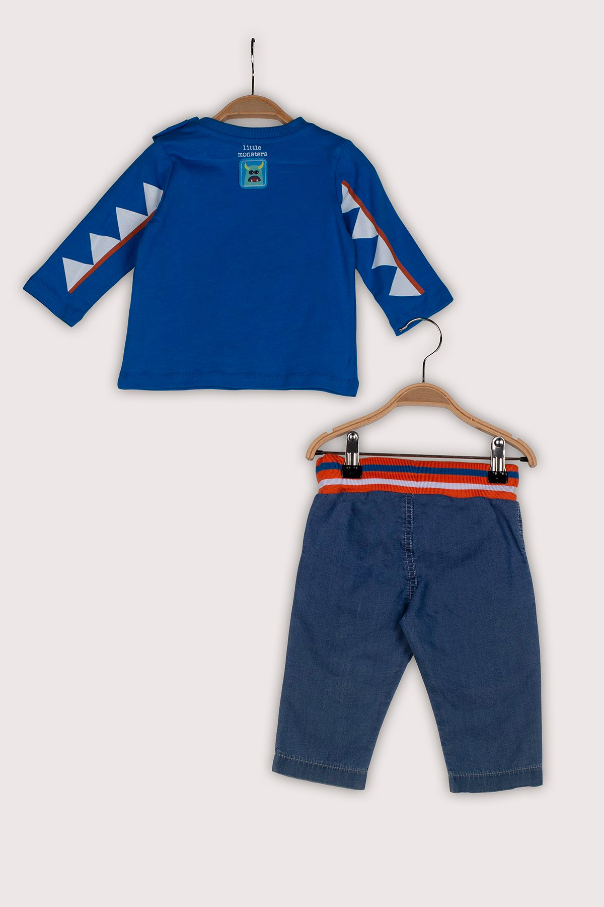 Erkek Bebek Baskılı Sweatshirt ve Pantolon Takım (6ay-3yaş)