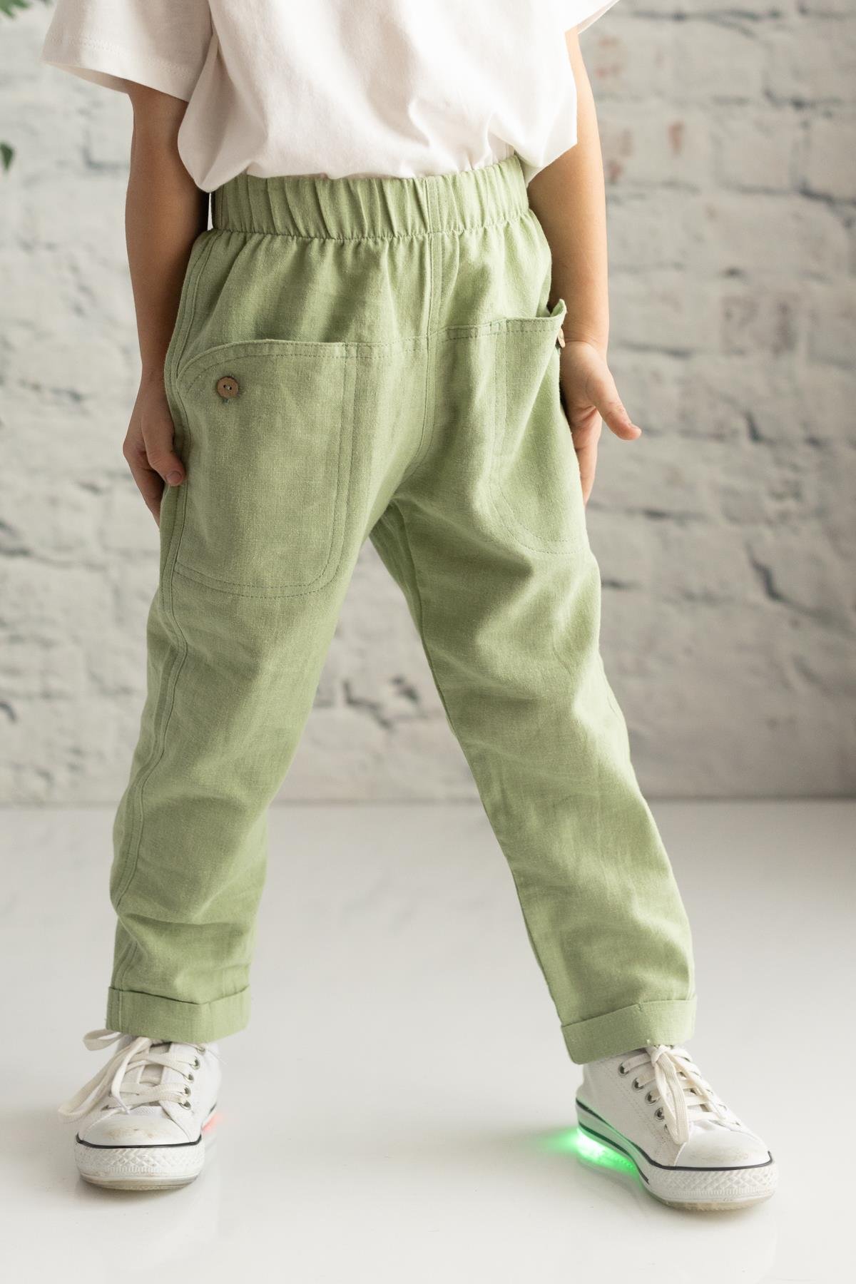 ERKEK BEBEK CEP DETAYLI PANTOLON