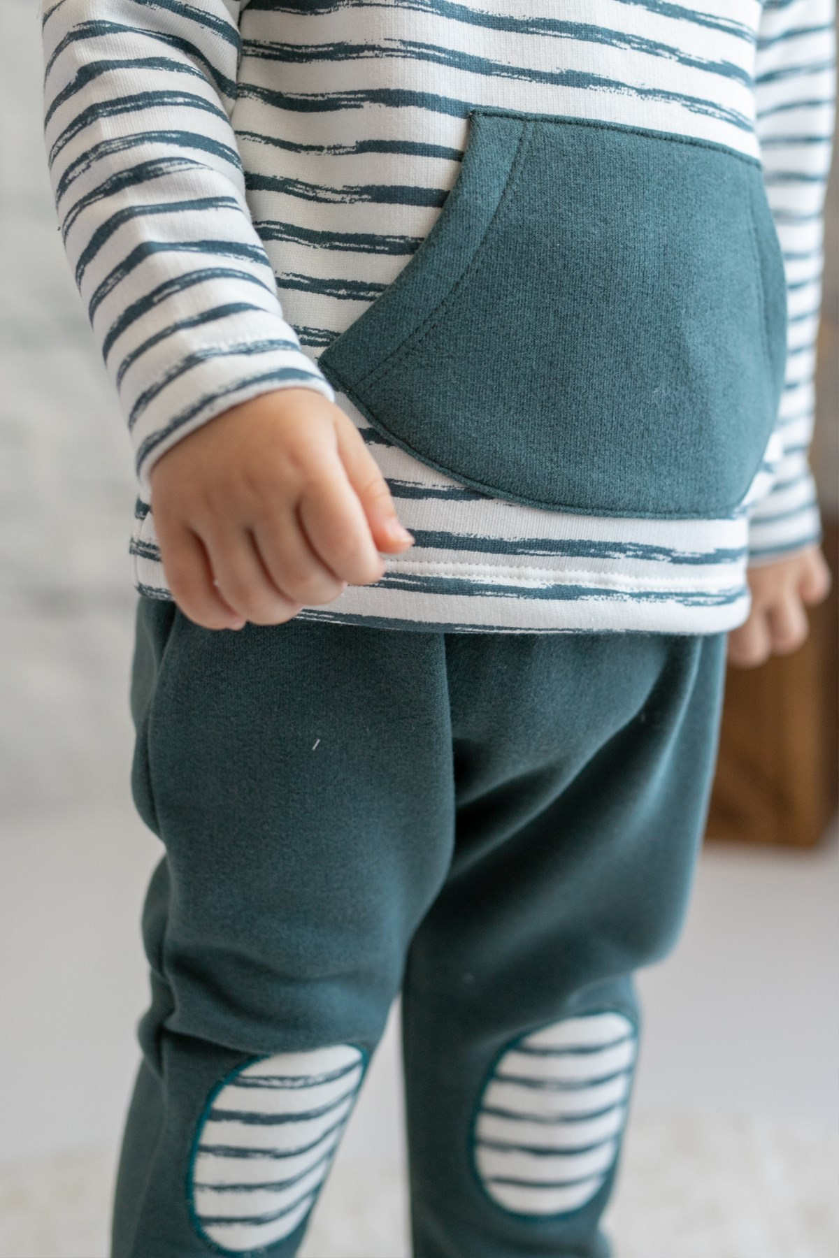 Erkek Bebek Çizgili Sweatshirt ve Eşofman Alt Takım (6ay-4yaş)