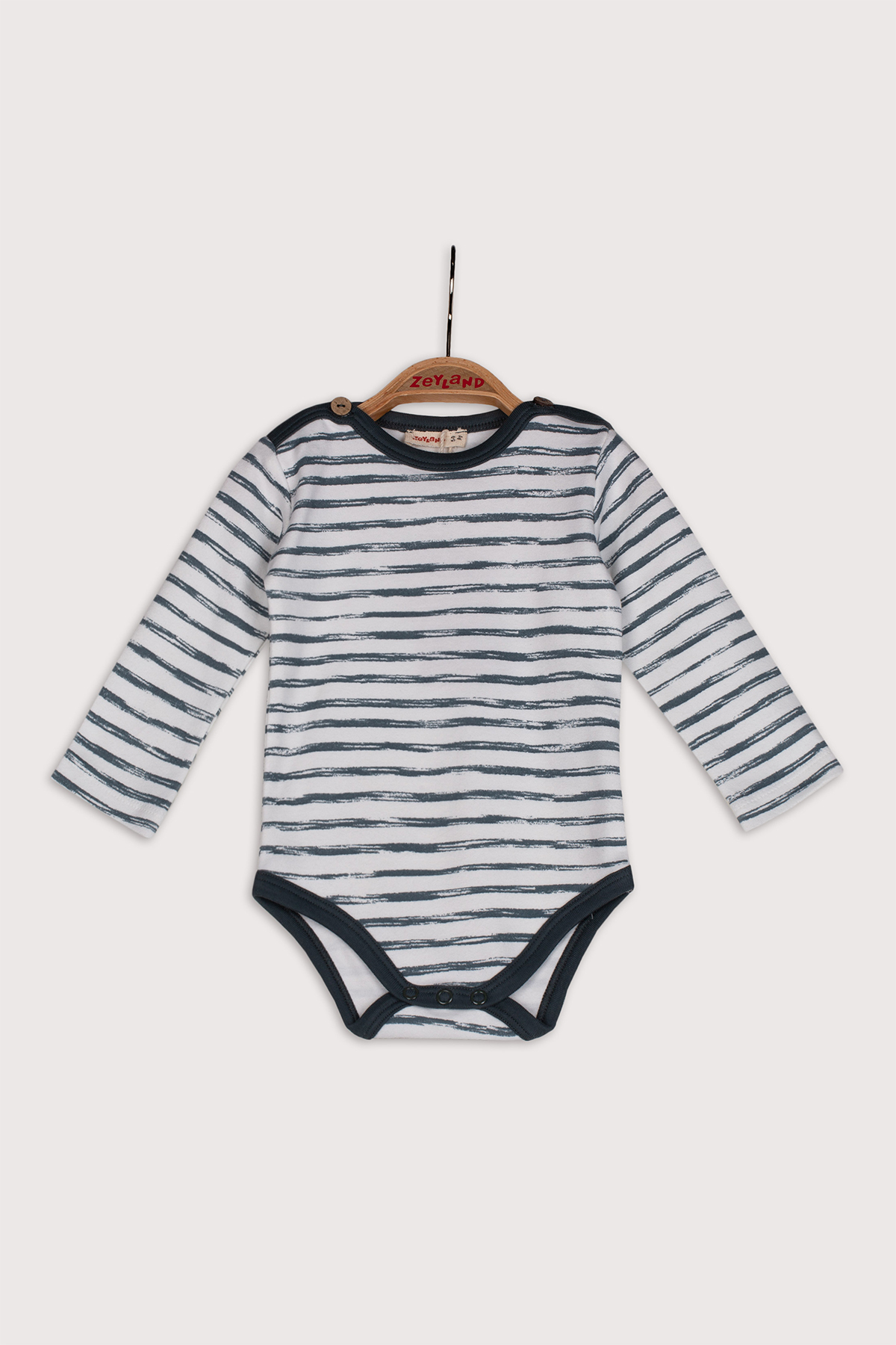 Erkek Bebek Çizgili Uzun Kollu Body (6-24ay)