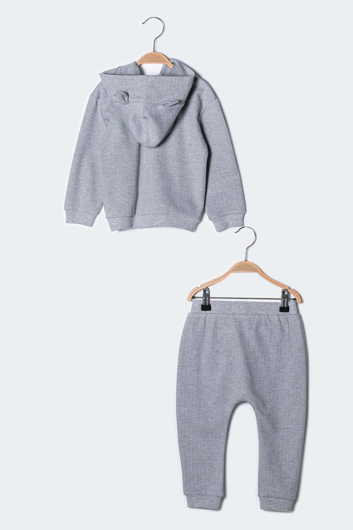 ERKEK BEBEK KAPUSONLU HIRKA VE PANTOLON TAKIM