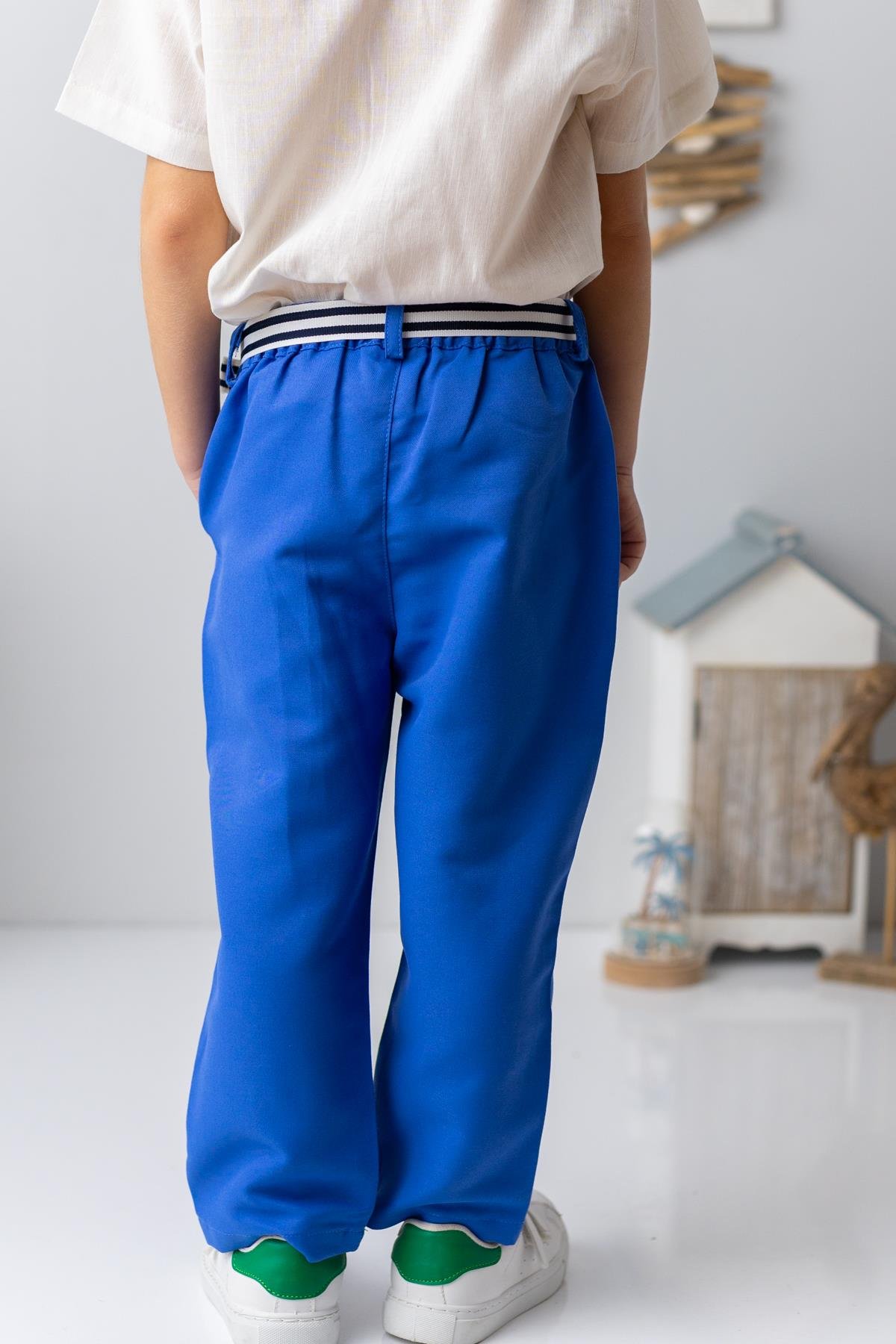 Erkek Bebek Kemerli Gabardin Pantolon - Sax