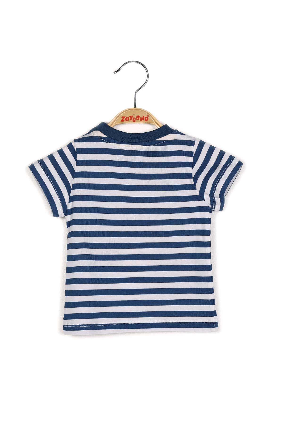 Erkek Bebek Let's Go Baskılı Çizgili T-shirt