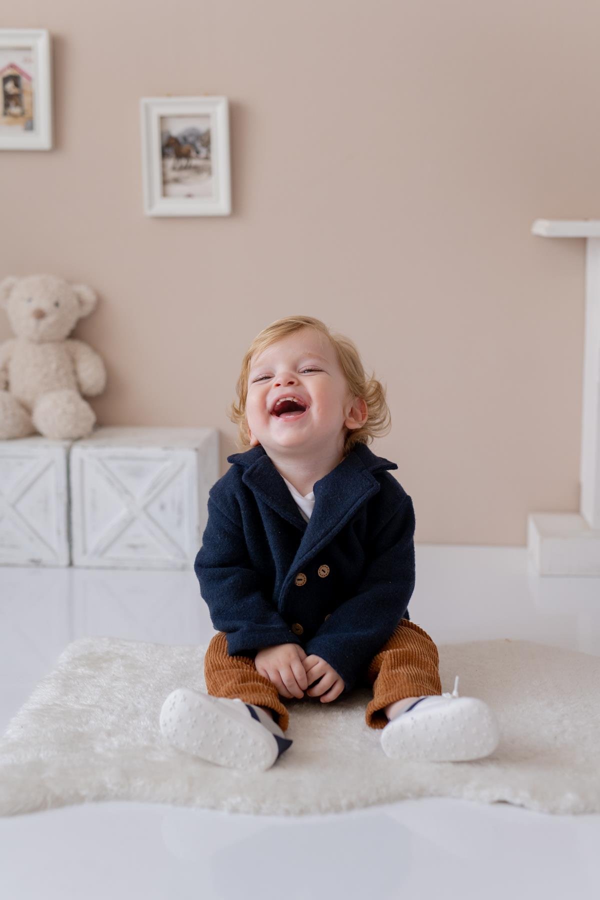 Erkek Bebek Örme Ceket - Lacivert