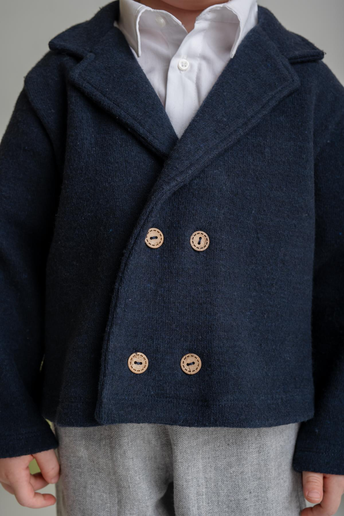 Erkek Bebek Örme Ceket - Lacivert