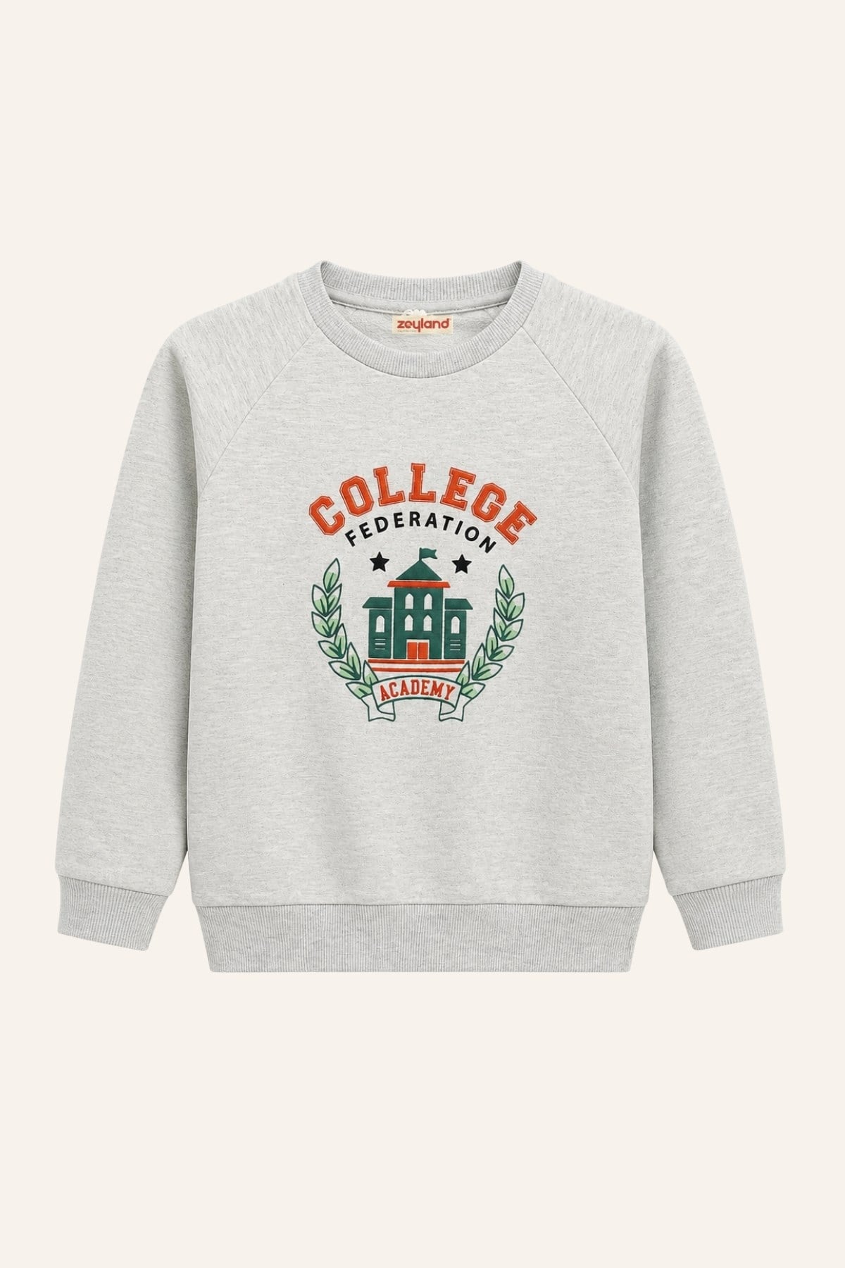 Erkek Bebek Reglan Baskılı Sweatshirt - Grimelanj