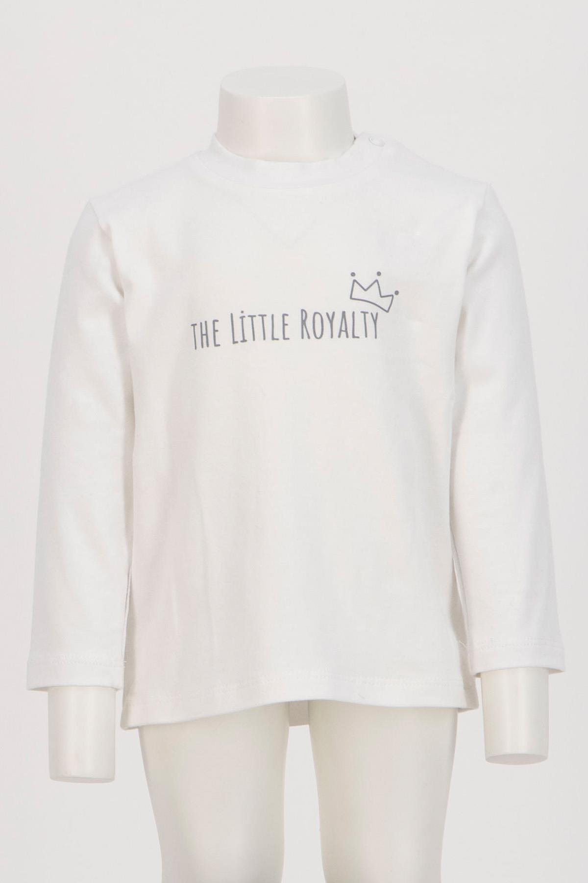 Erkek Bebek Saloped ve T-shirt Takım - Gri