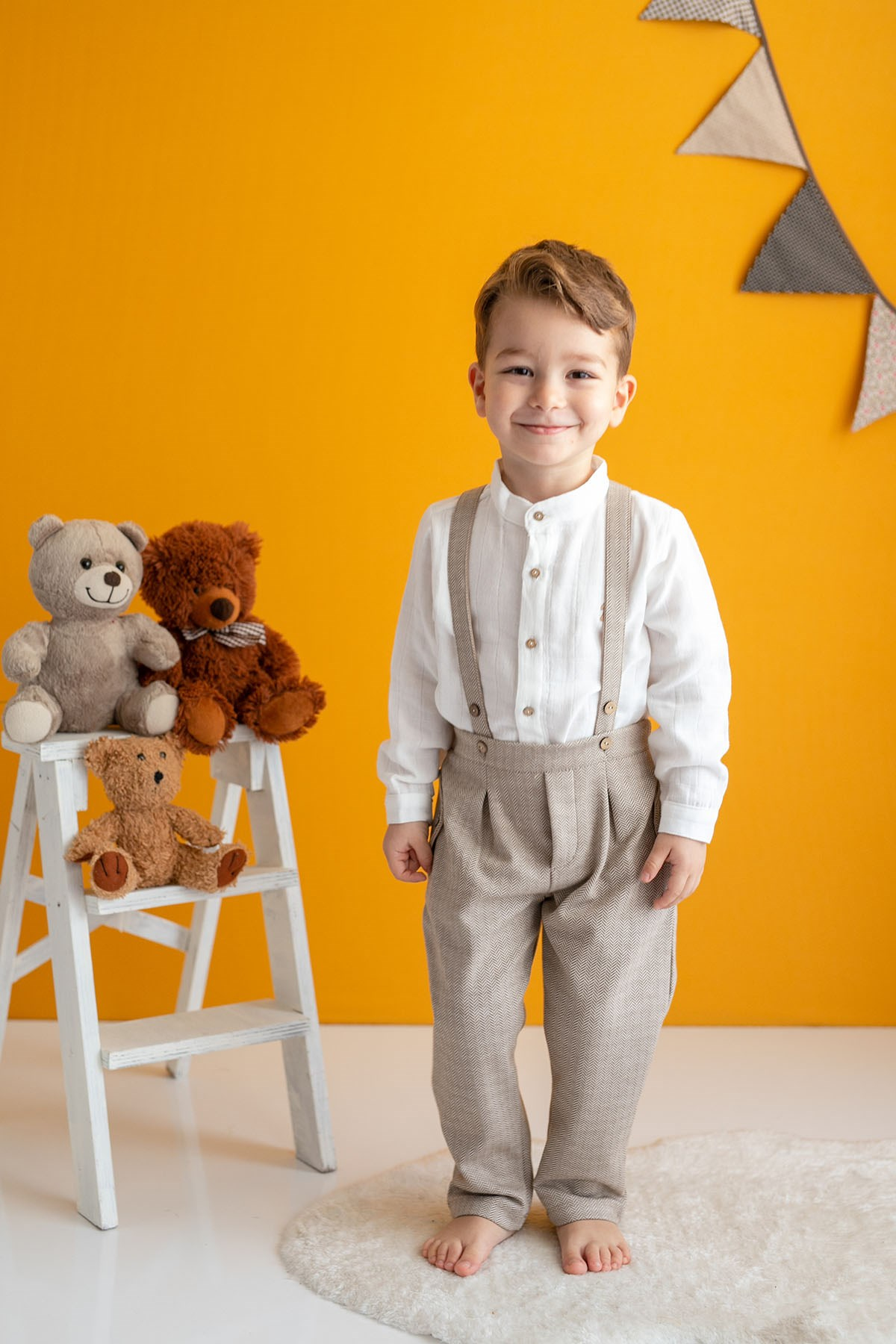 Erkek Çocuk Askılı Pantolon (2-7yaş)