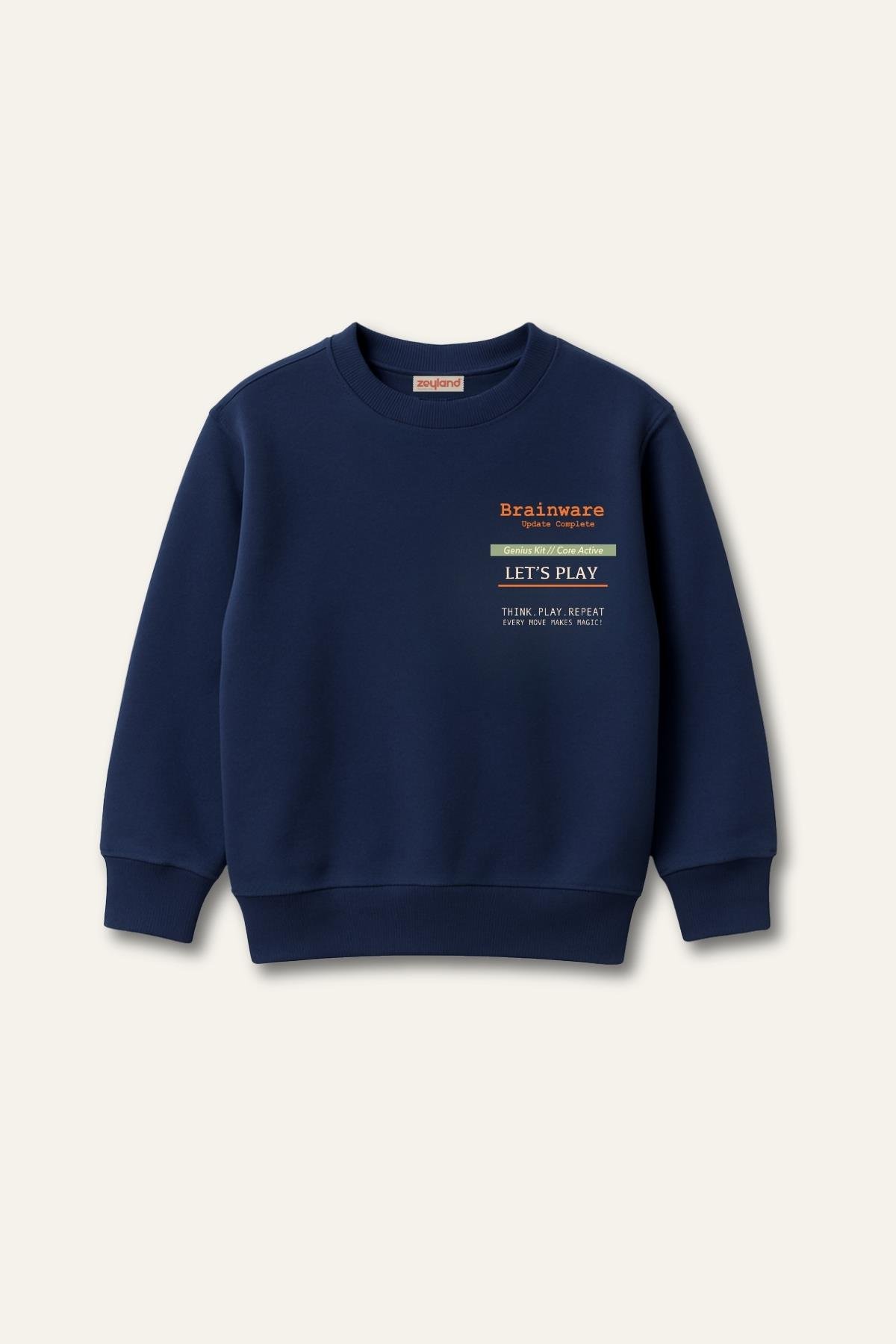 Erkek Çocuk Baskılı Sweatshirt - Lacivert