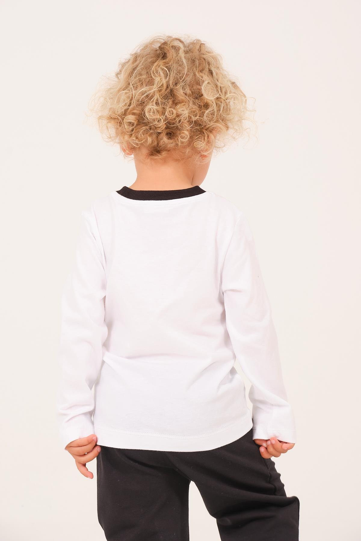 Erkek Çocuk Baskılı T-Shirt - Beyaz