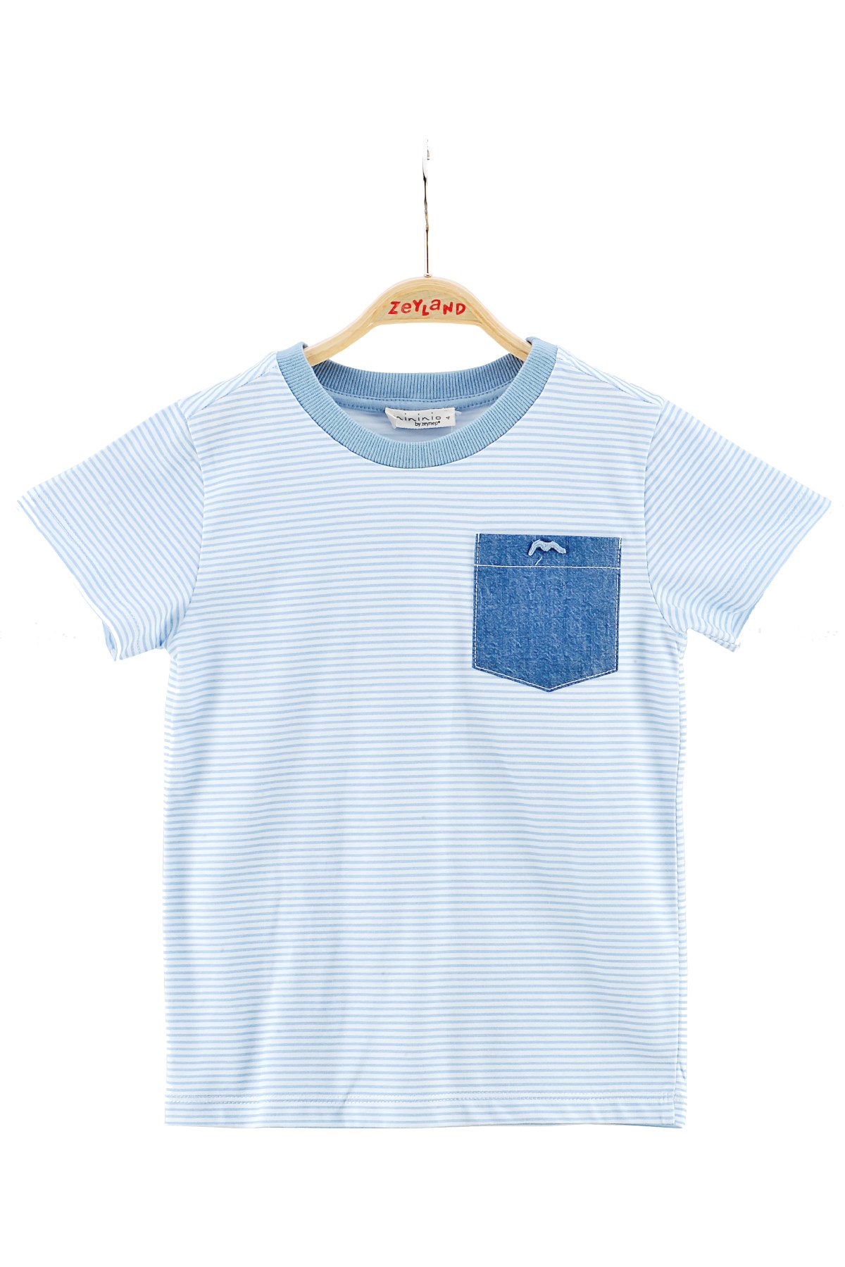 Erkek Cocuk Cepli Cizgili Pamuk T-shirt