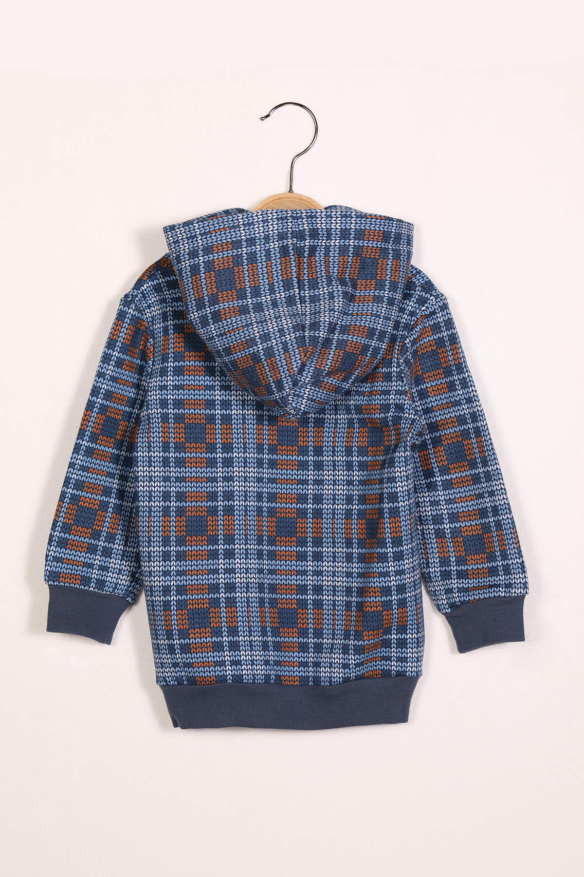 Erkek Cocuk Desenli Mavi Sweatshirt 2Y-7Y