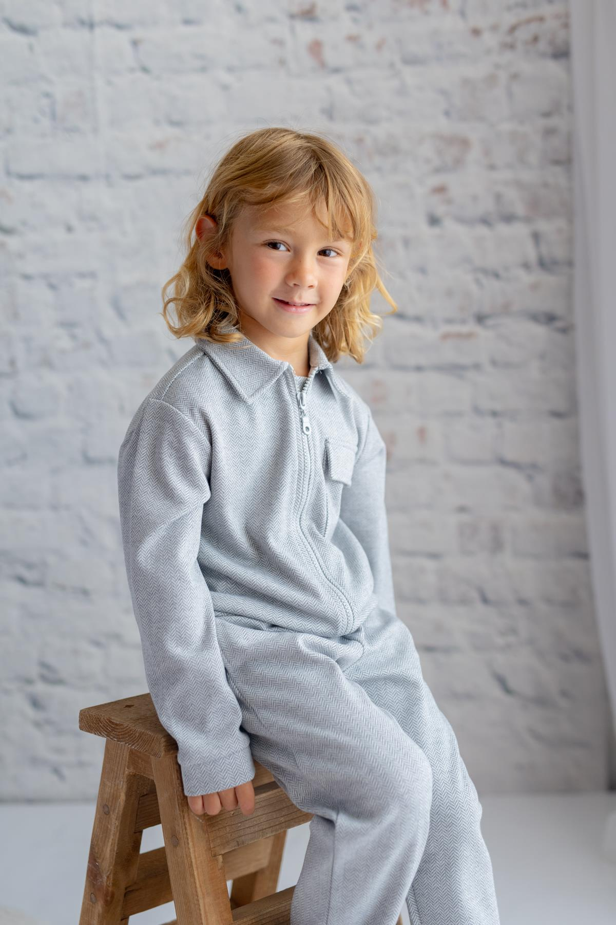 ERKEK COCUK FERMUARLI ORME CEKET