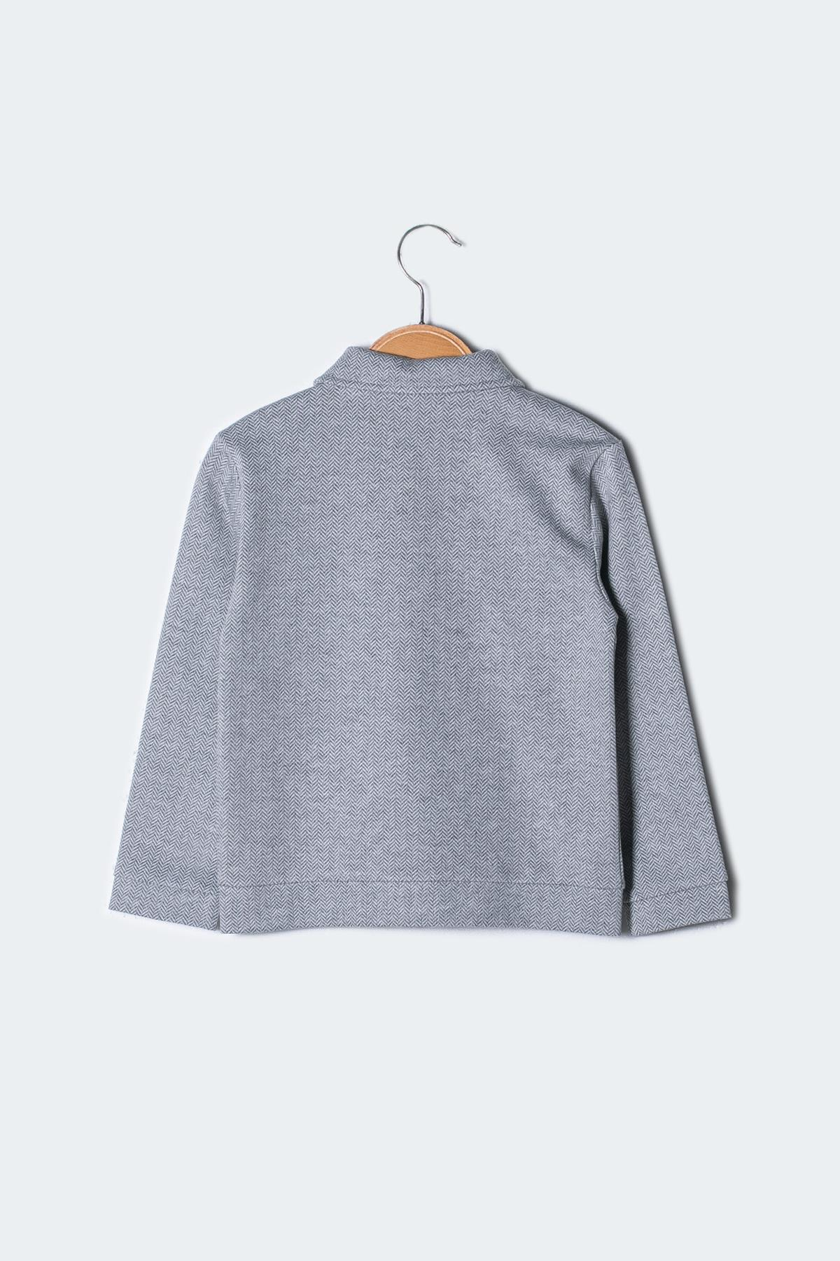 ERKEK COCUK FERMUARLI ORME CEKET