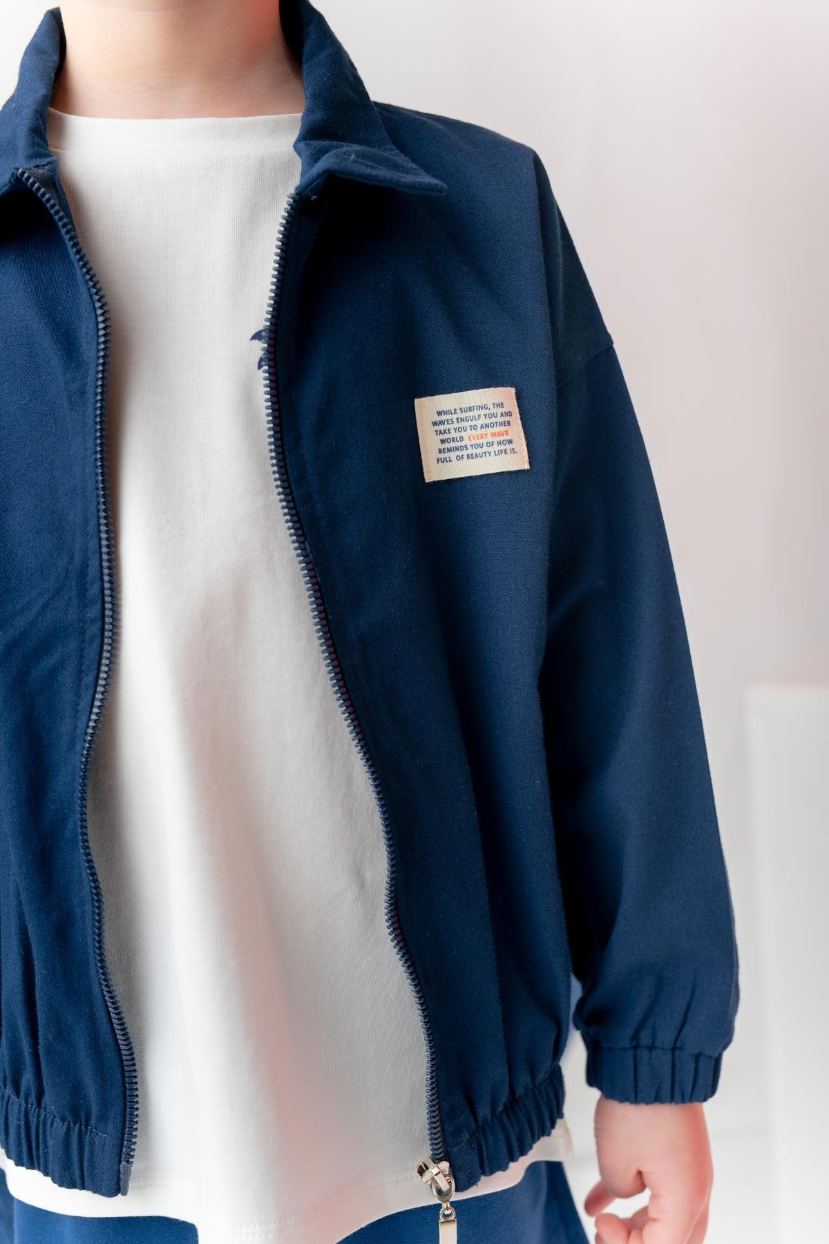 Erkek Çoçuk Gabardin Ceket - Lacivert