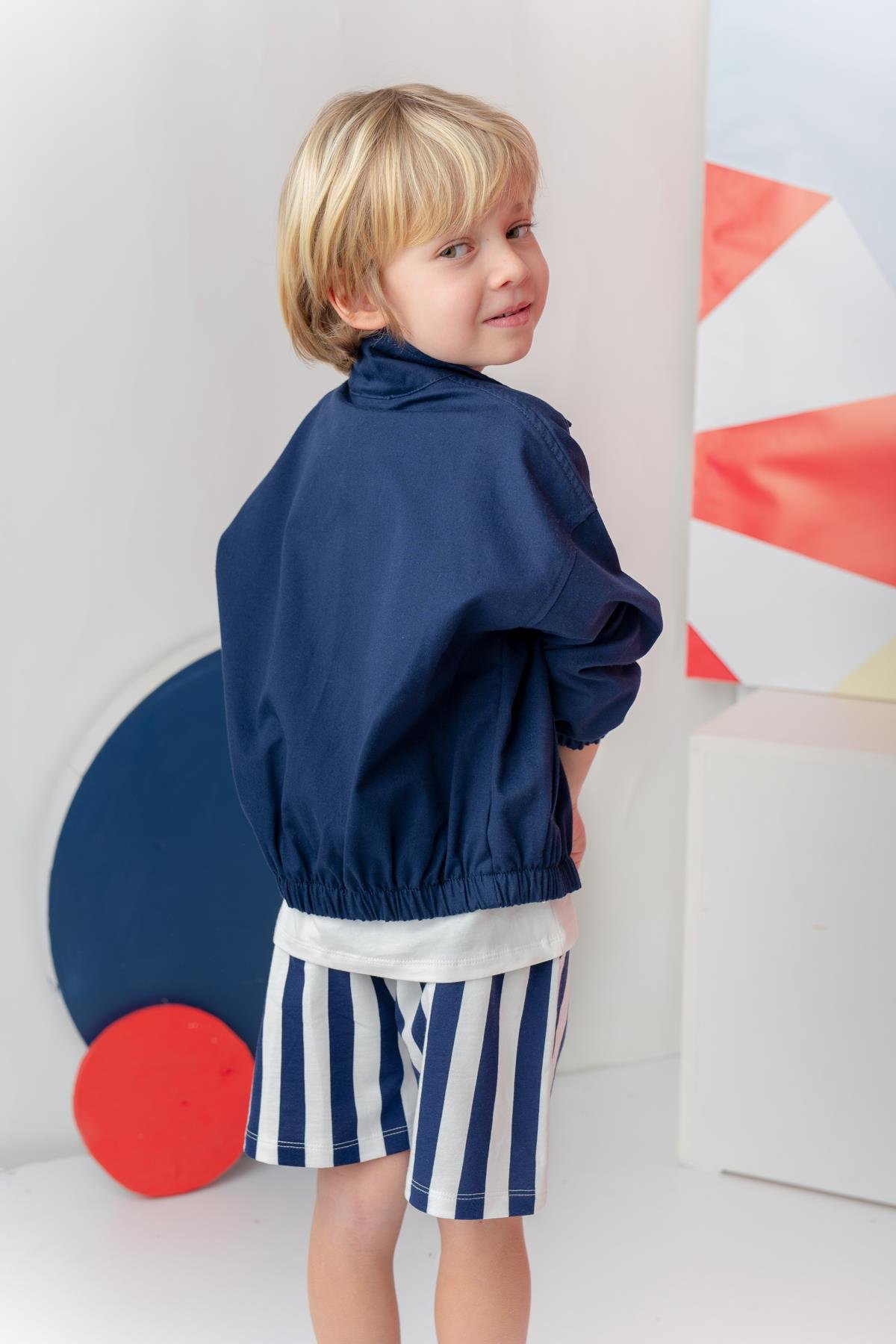 Erkek Çoçuk Gabardin Ceket - Lacivert