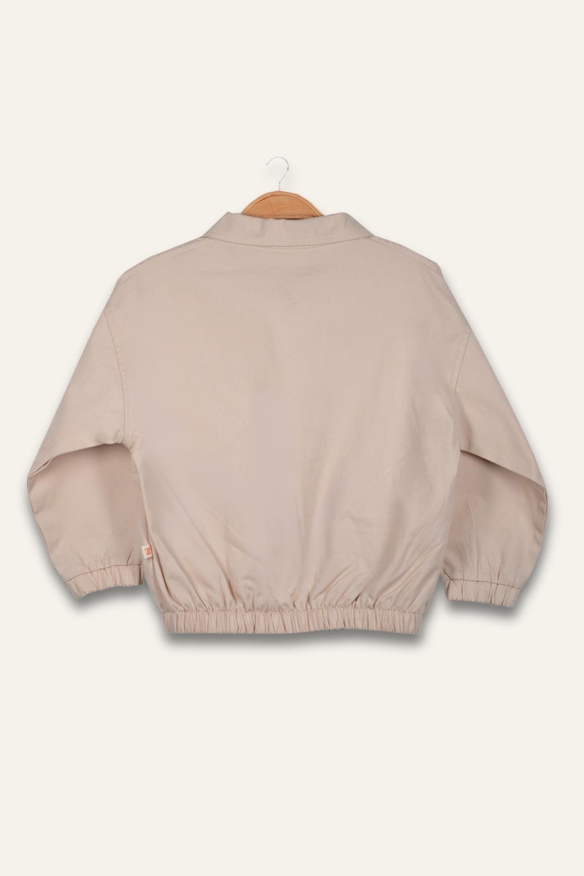 Erkek Çoçuk Gabardin Ceket - Taş Rengi