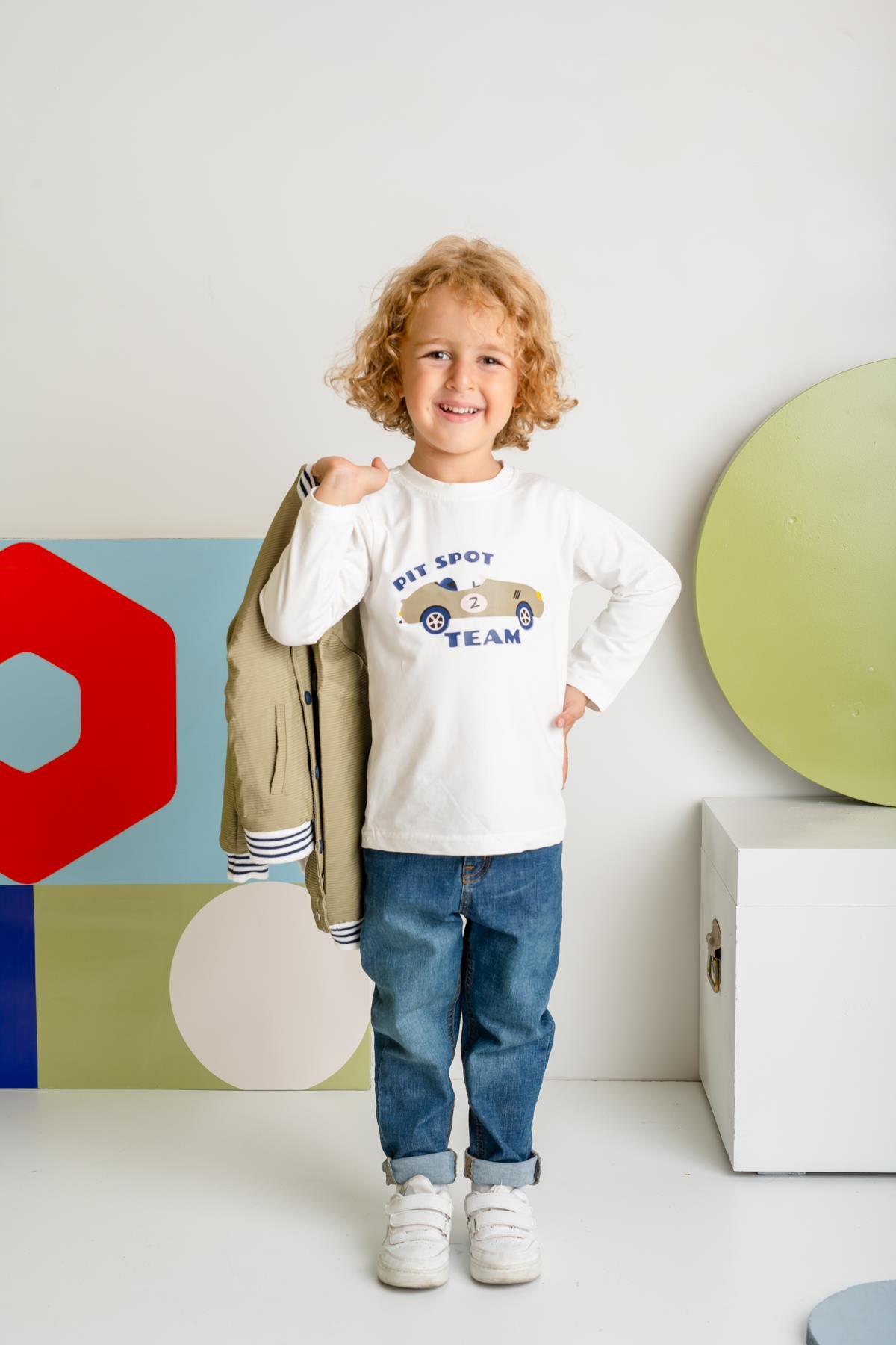 Erkek Çocuk Montlu Üçlü Takım - Haki