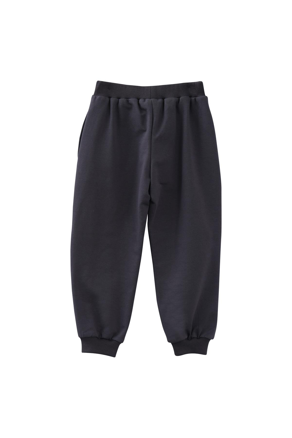 Erkek Çocuk Pile Detaylı Eşofman Altı - Antrasit