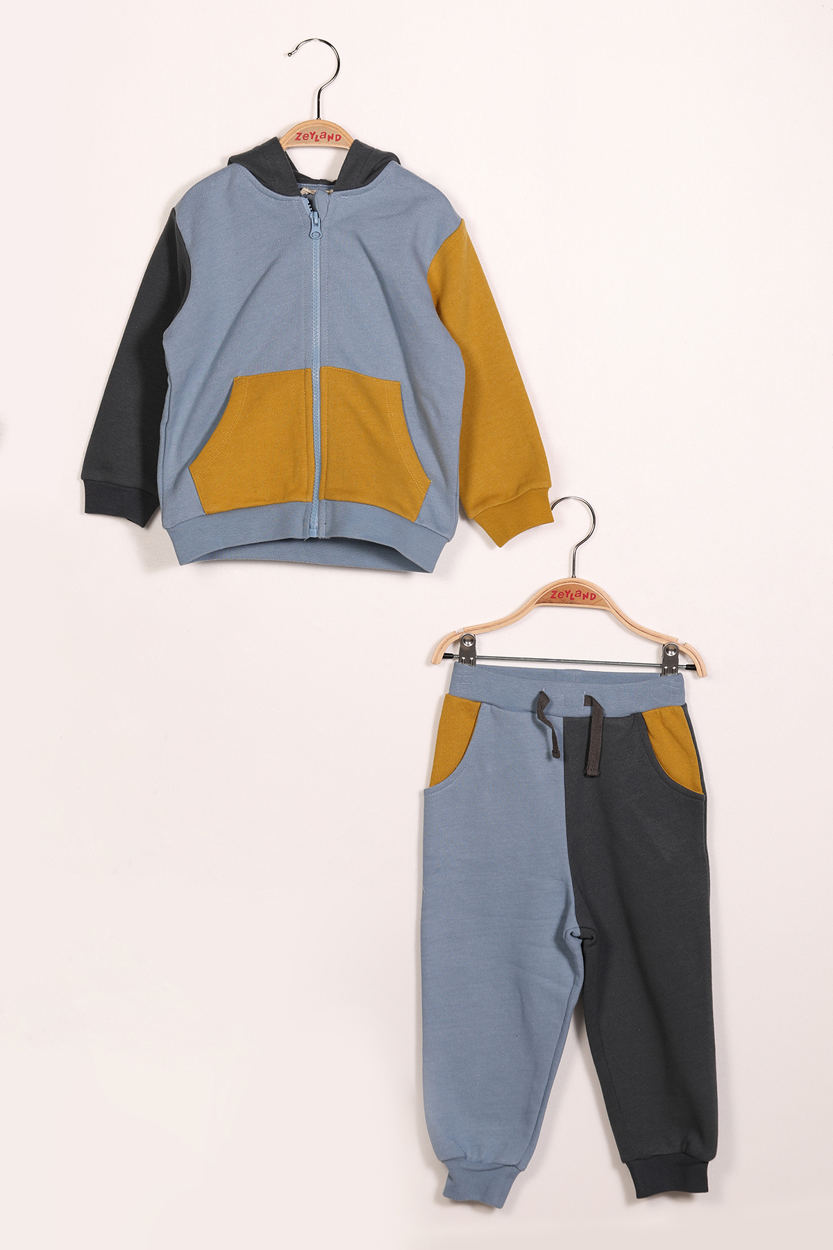 Erkek Cocuk Renkli (Sari, Mavi, Gri) Spor Takim 2Y-7Y