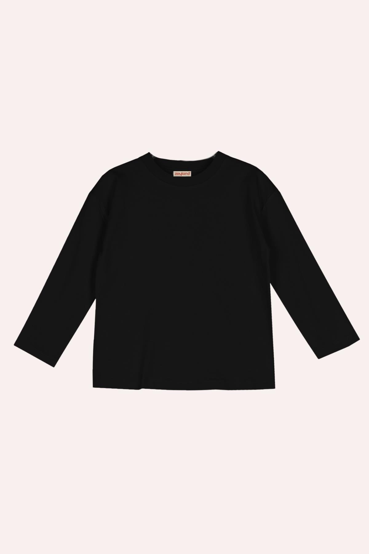 Erkek Çocuk Uzun Kol T-shirt - Siyah