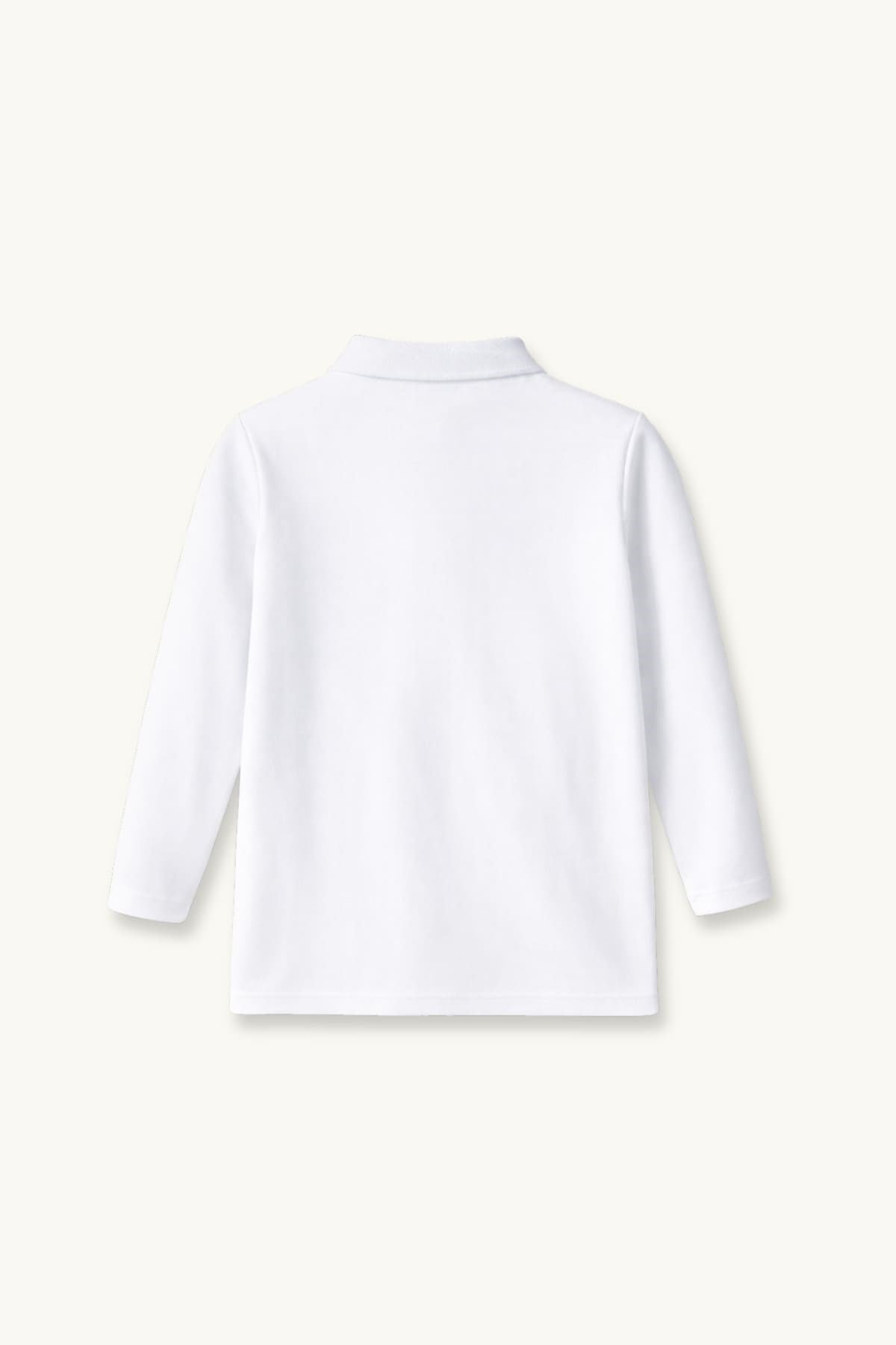 Erkek  Çocuk Uzun Kollu Polo Yaka Tshirt  - Beyaz