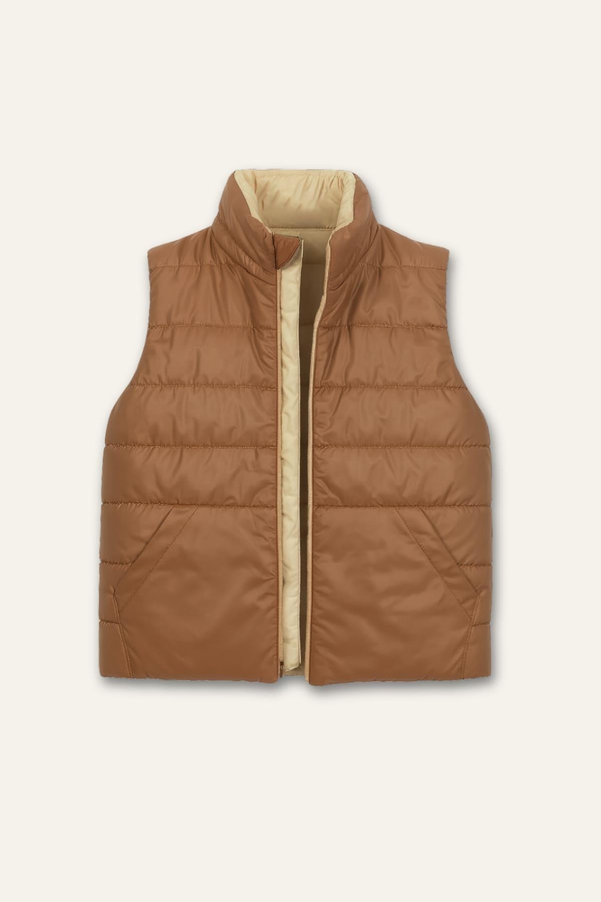 Erkek Çocuk Yelekli 3'lü Takım  - Kahverengi