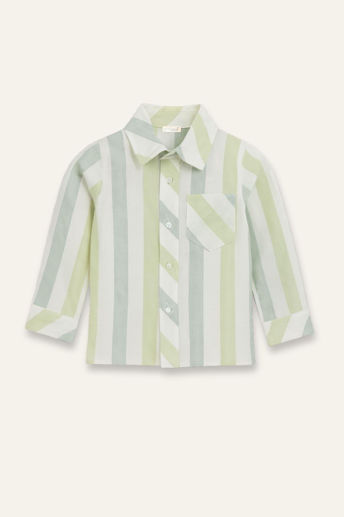 Erkek Çocuk Yelekli 3'lü Takım  - Yeşil