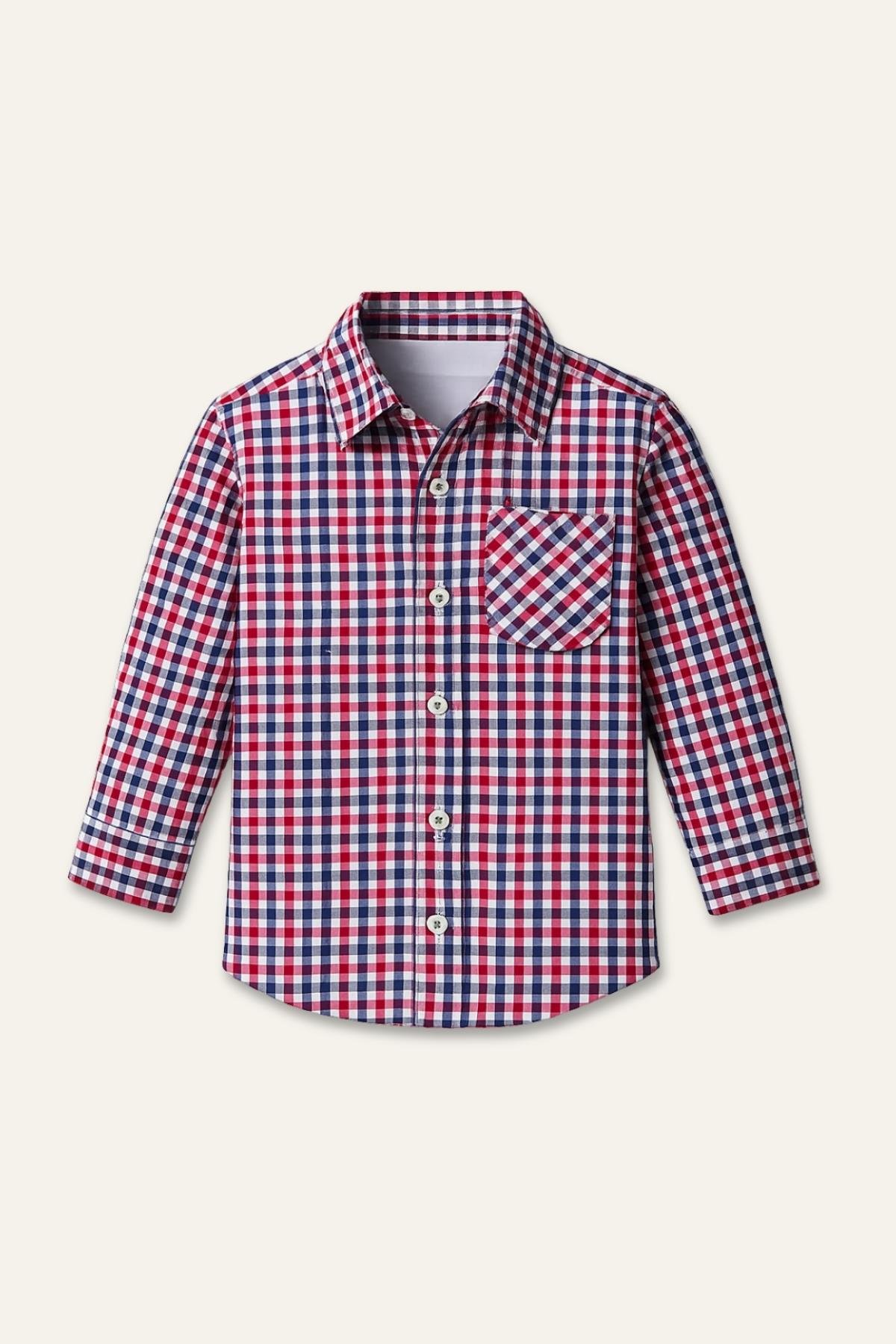 Erkek Çocuk Yelekli Dörtlü Takım - Kırmızı