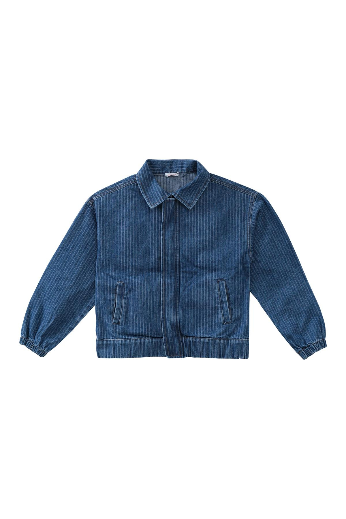 Genç Kız Çocuk Jean Ceket - Denim