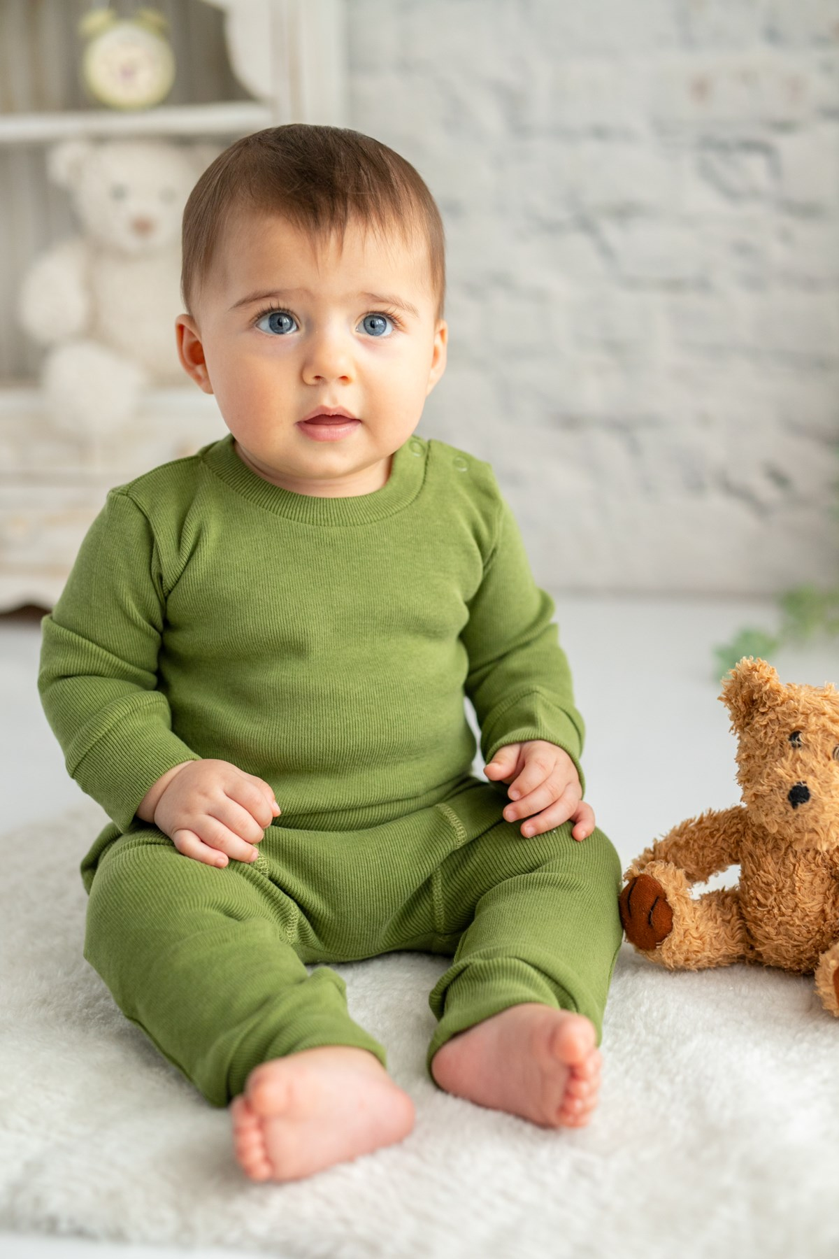 Gots Sertifikalı %100 Organik Pamuk Sweatshirt ve Pantolon Takım (0-4yaş)