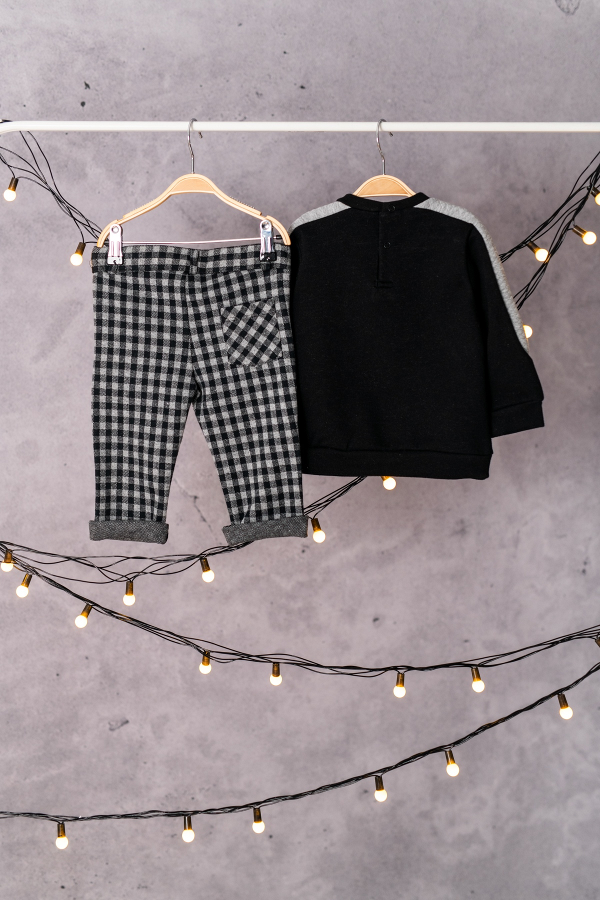 Kapitone Parçali Sweatshirt ve Kase Pantolon Takim (6ay-4yas)