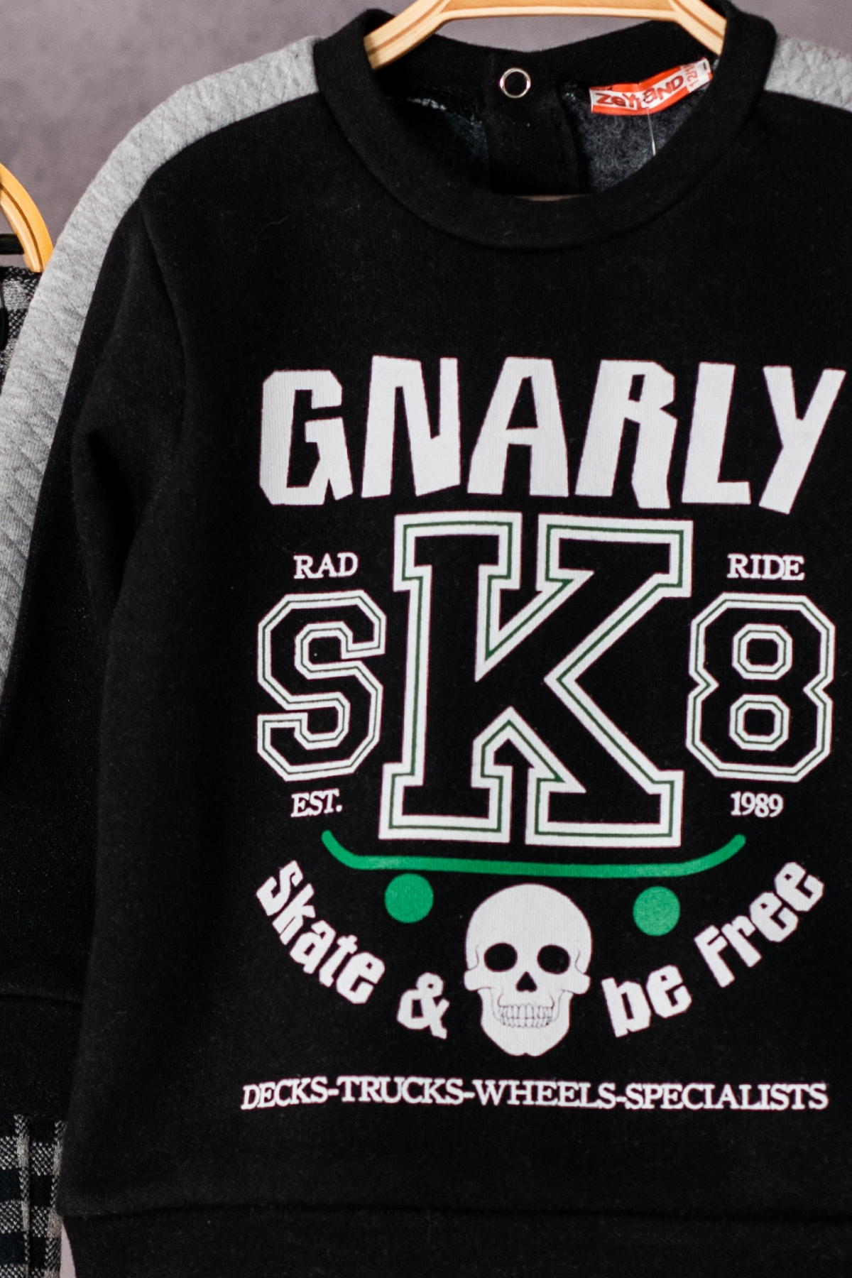 Kapitone Parçali Sweatshirt ve Kase Pantolon Takim (6ay-4yas)